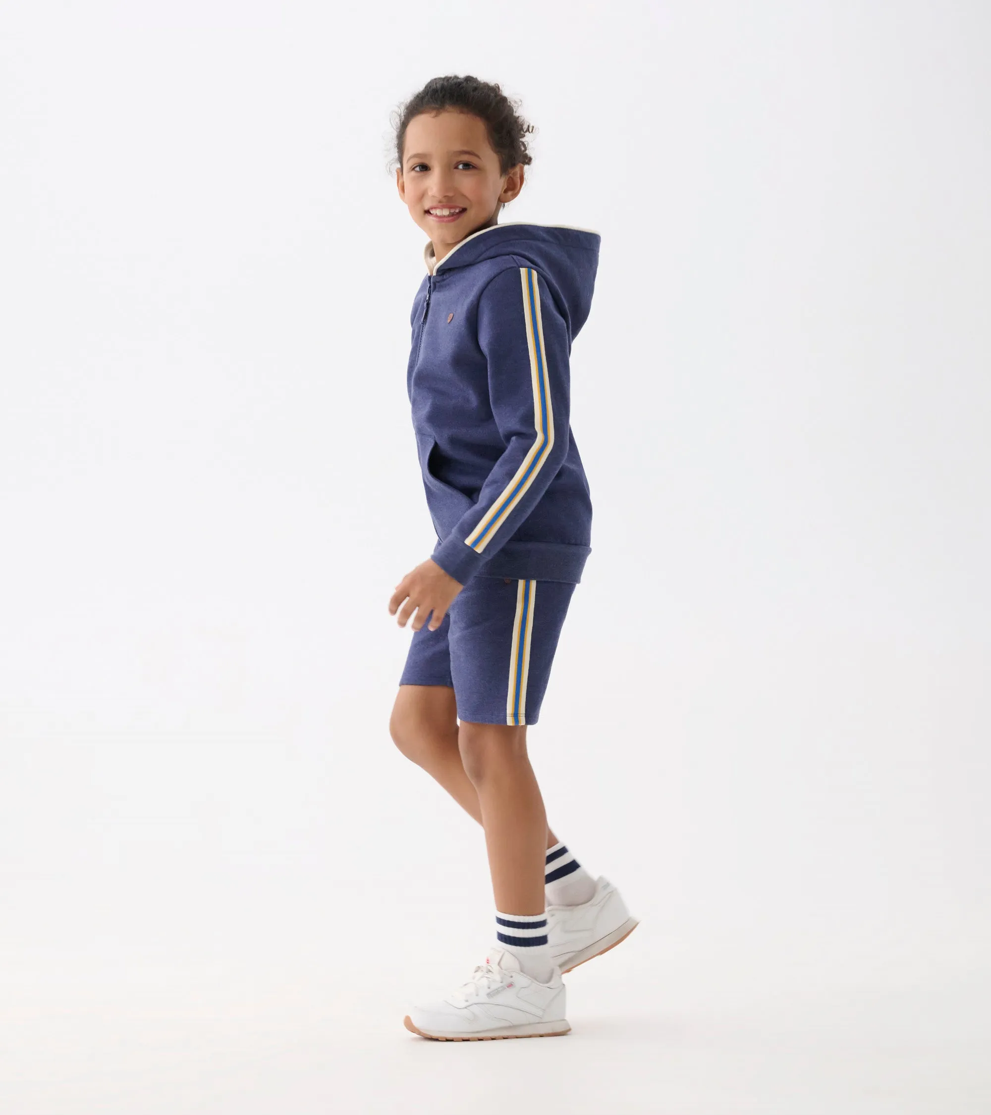 Boys Patriot Blue Zip-Up Hoodie -Hatley
