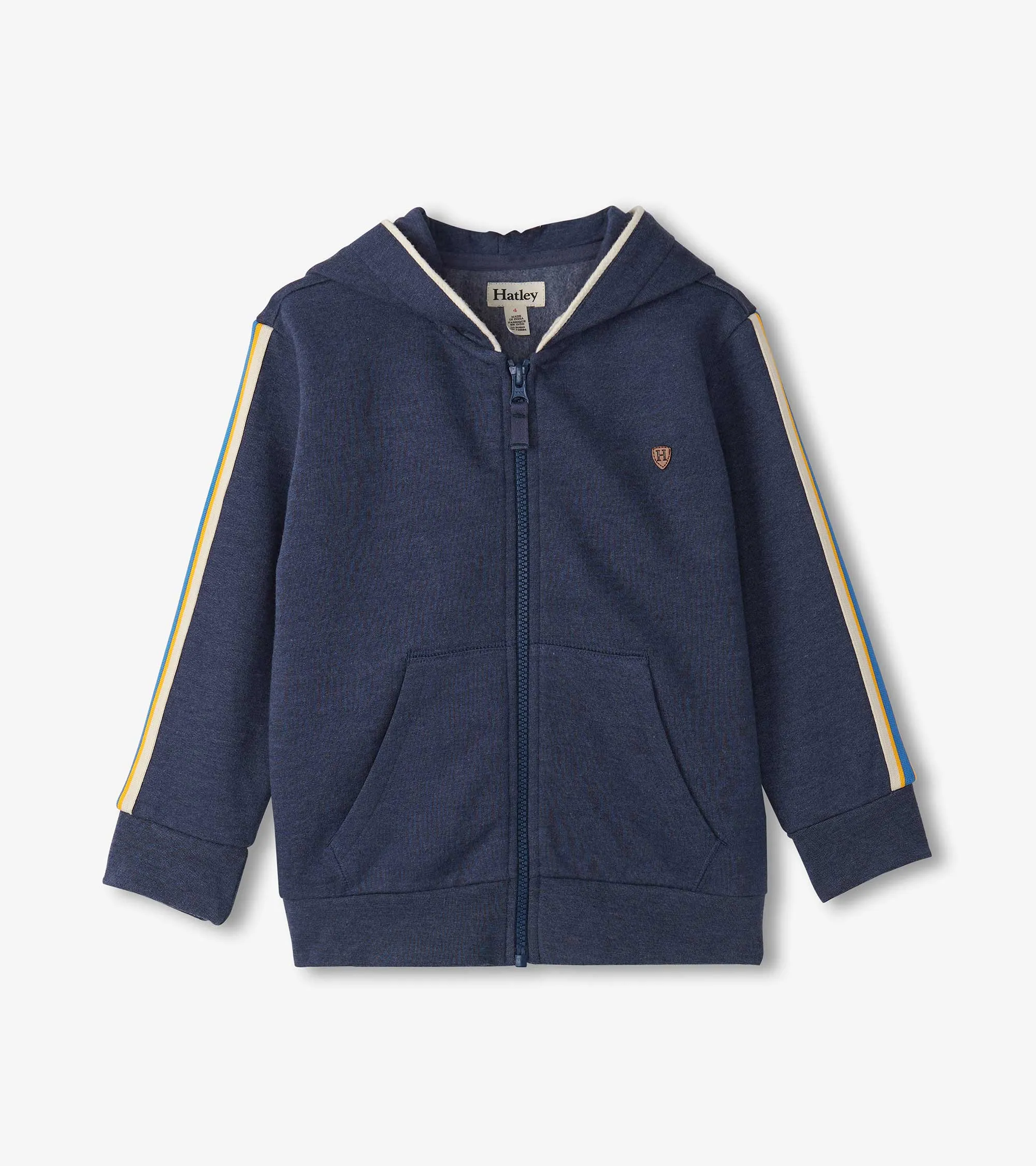 Boys Patriot Blue Zip-Up Hoodie -Hatley