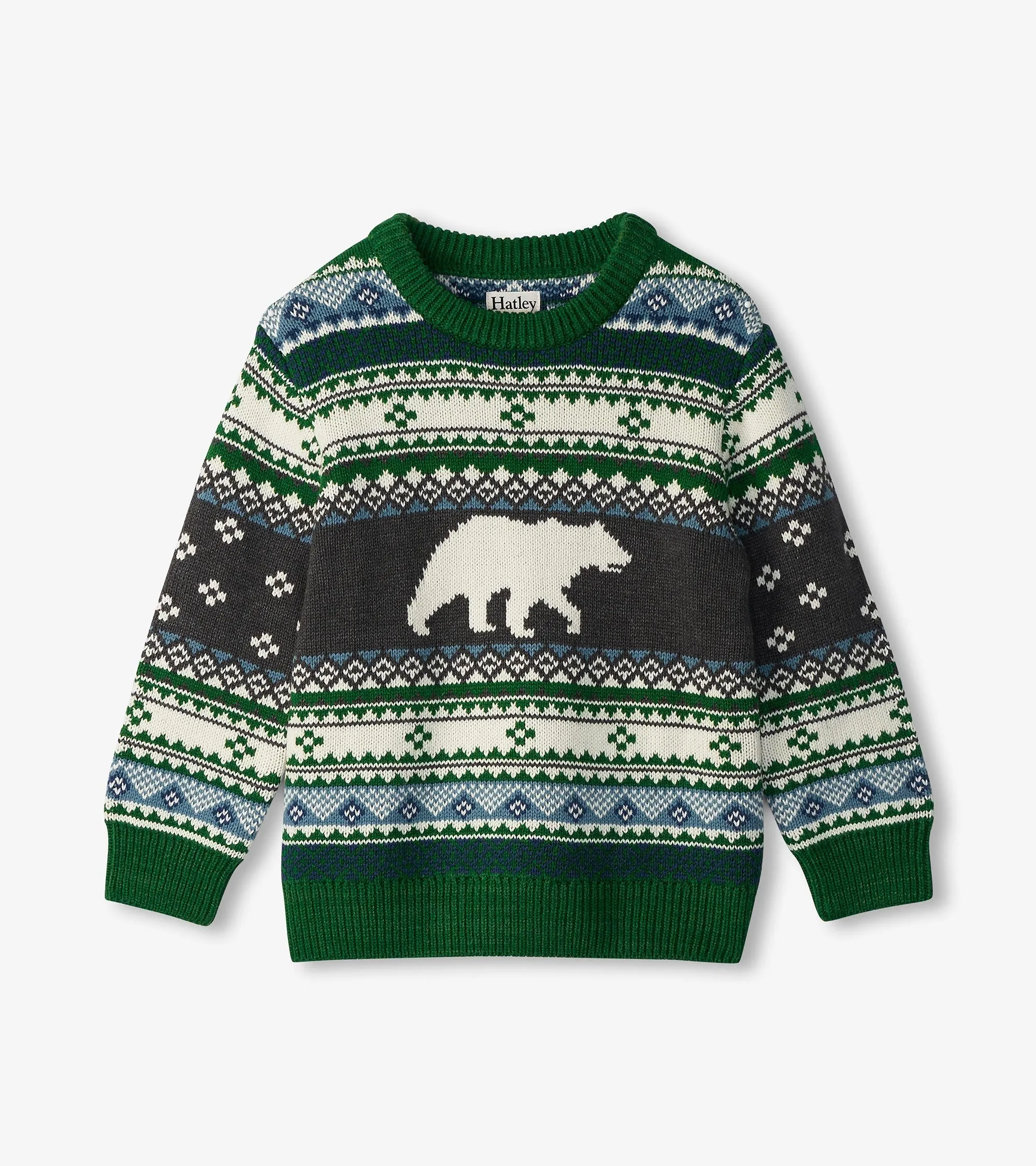 Boys Polar Bear Crew Neck Sweater -Hatley