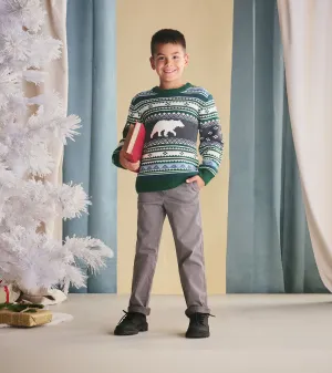 Boys Polar Bear Crew Neck Sweater -Hatley