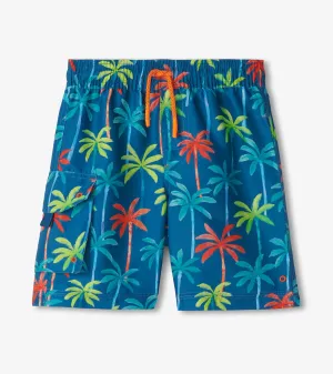 Boys Printed Palms Board Shorts -Hatley