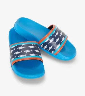 Boys Printed Sharks Slides -Hatley