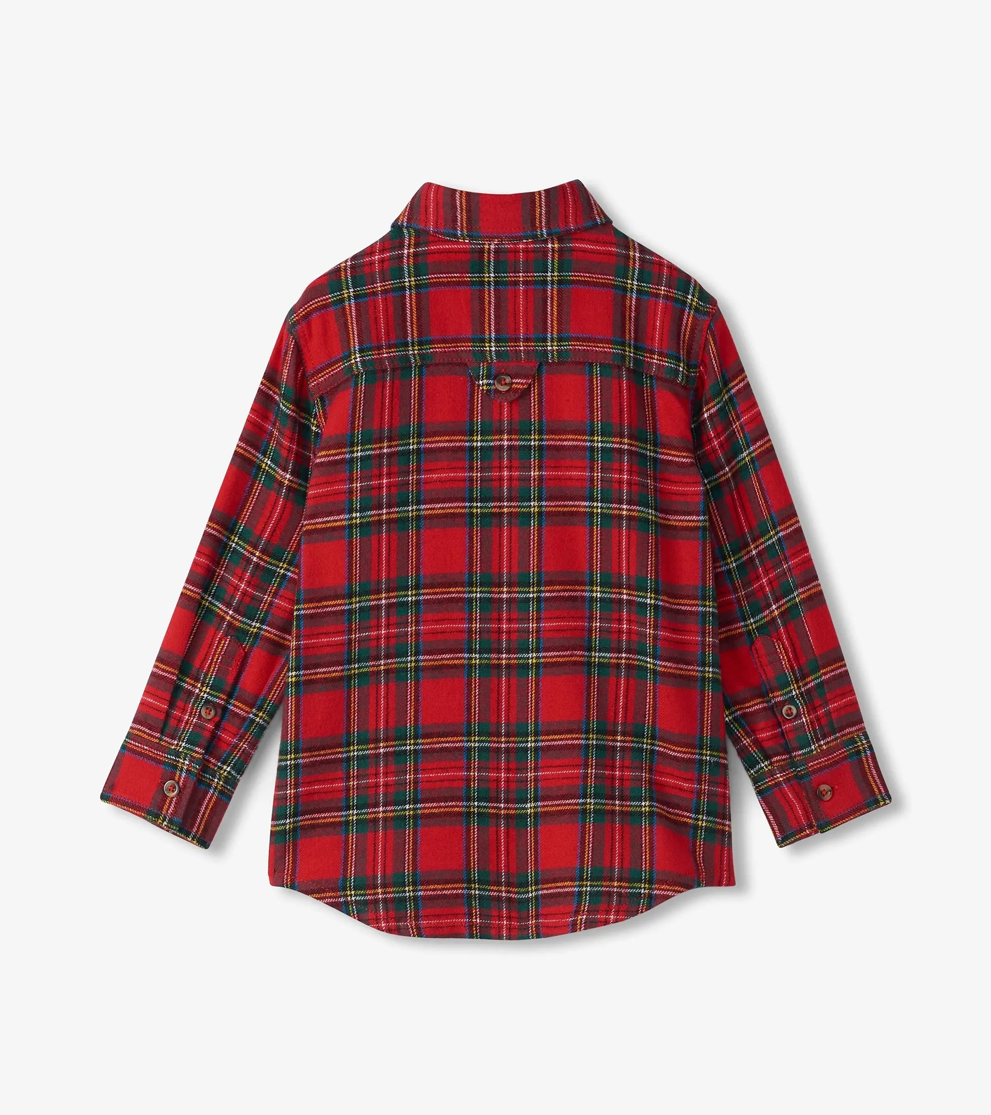 Boys Red Plaid Button Down Shirt -Hatley
