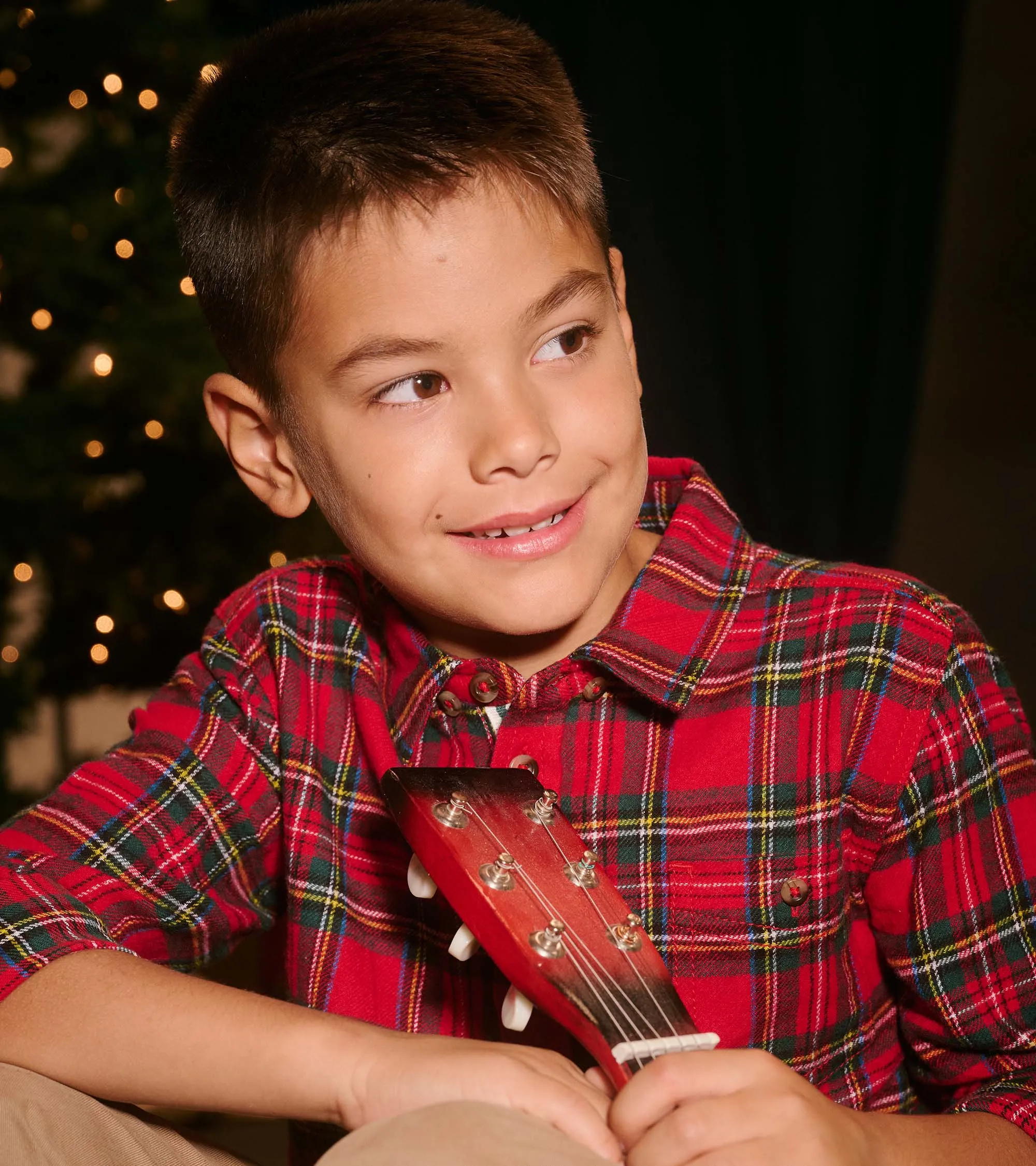Boys Red Plaid Button Down Shirt -Hatley