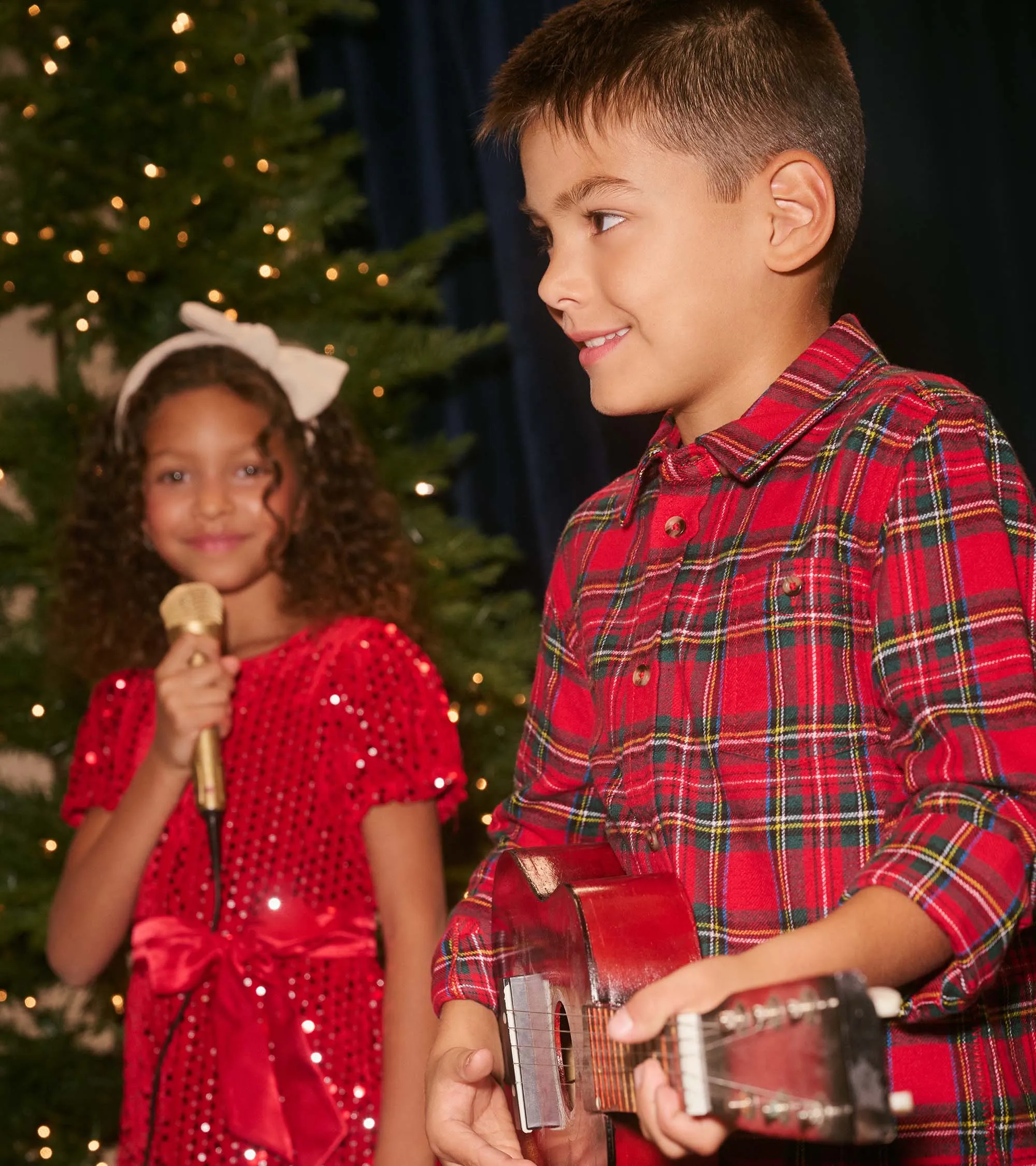 Boys Red Plaid Button Down Shirt -Hatley
