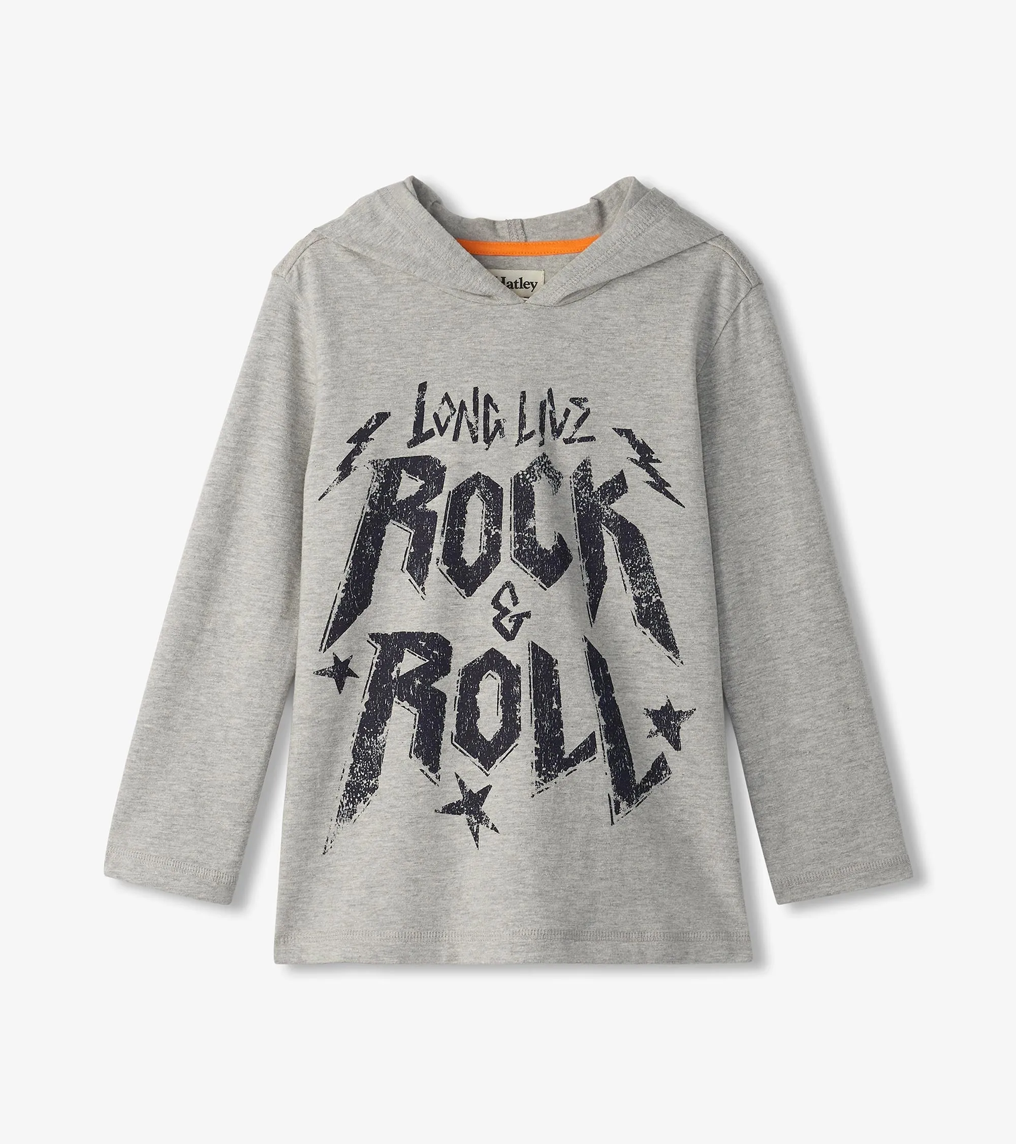 Boys Rock & Roll Long Sleeve Hoodie Tee -Hatley