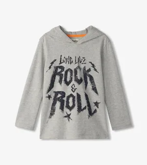 Boys Rock & Roll Long Sleeve Hoodie Tee -Hatley
