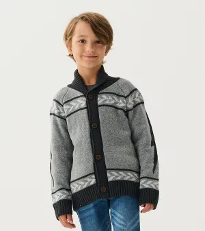Boys Rock & Roll Shawl Collar Cardigan -Hatley