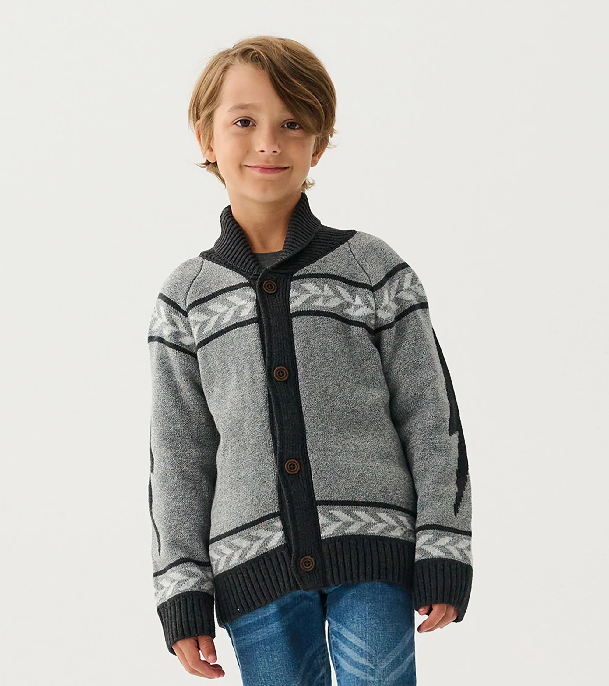 Boys Rock & Roll Shawl Collar Cardigan -Hatley