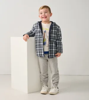 Boys Salute Plaid Lined Hooded Jacket -Hatley