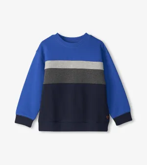 Boys Salute Striped Panel Sweatshirt -Hatley