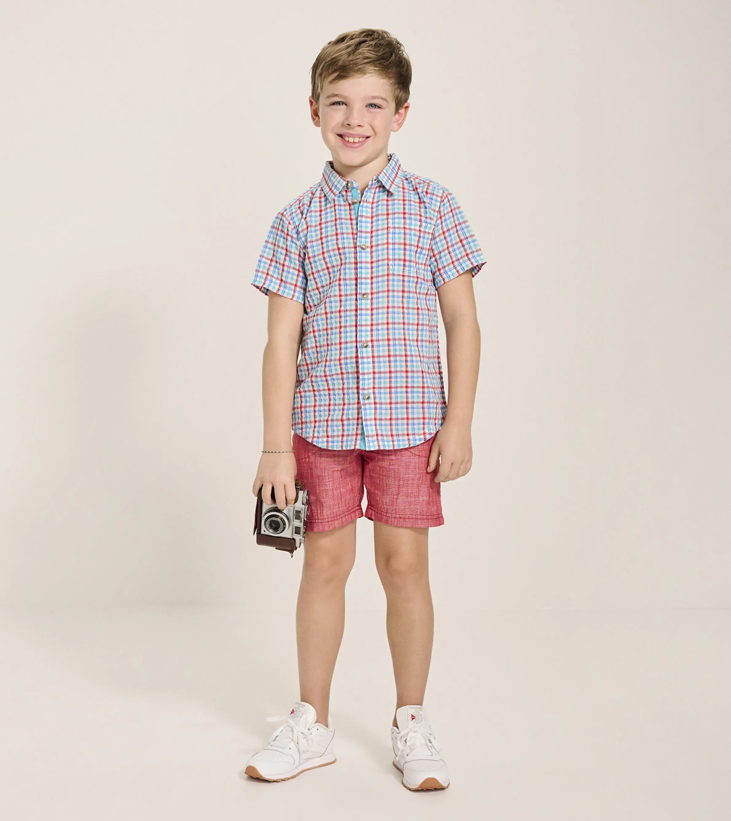 Boys Scuba Check Button Down Shirt -Hatley