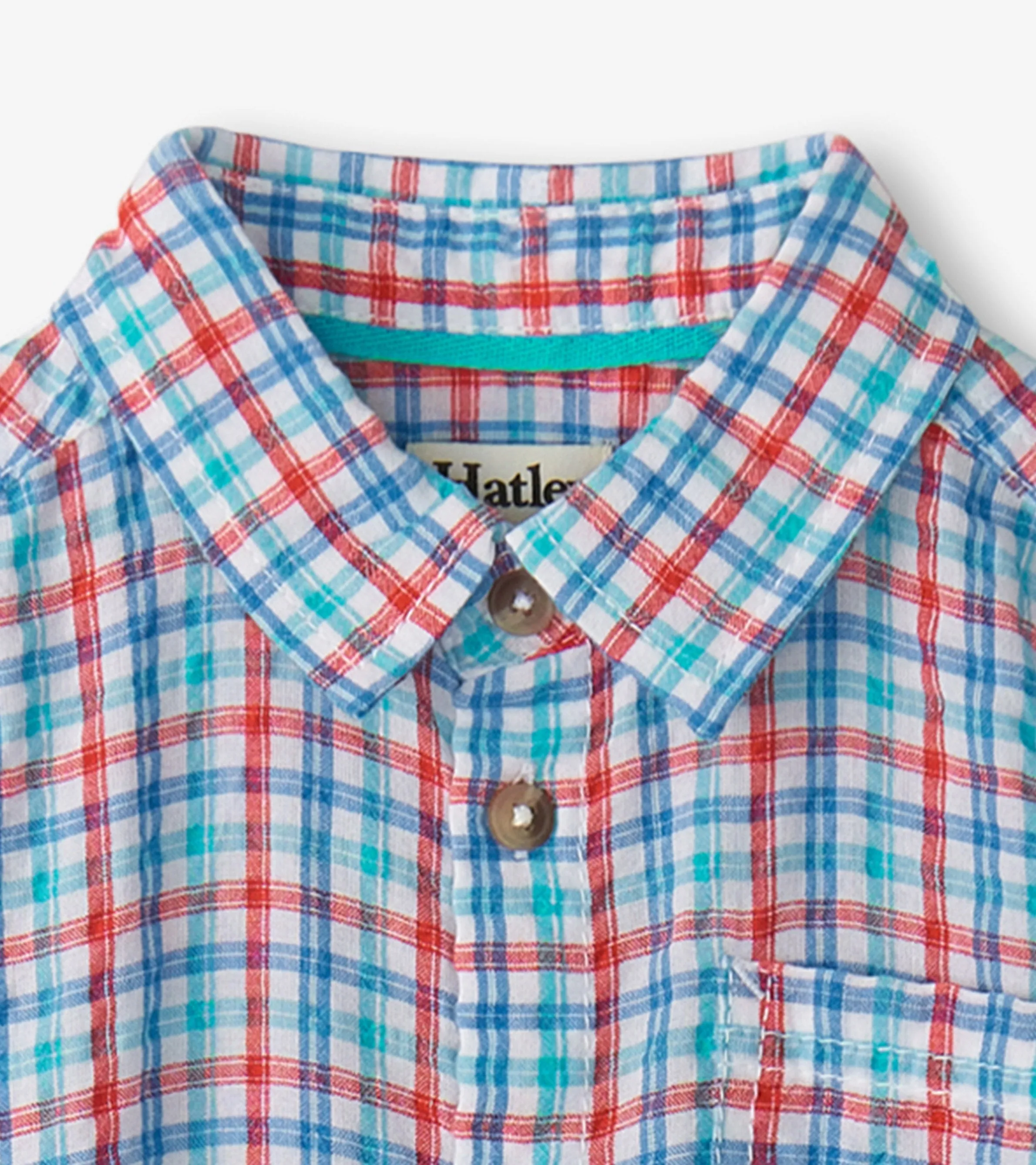 Boys Scuba Check Button Down Shirt -Hatley