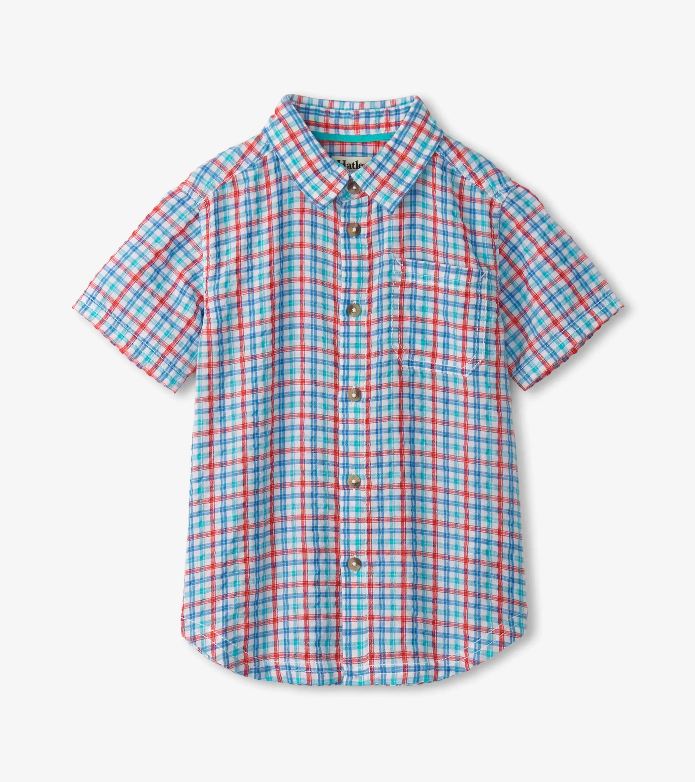 Boys Scuba Check Button Down Shirt -Hatley