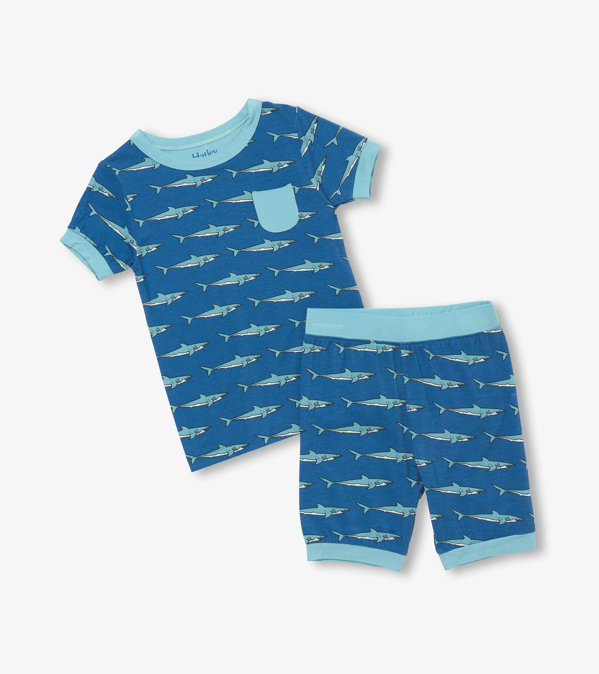 Boys Shark Tank Bamboo Short Pajama Set -Hatley
