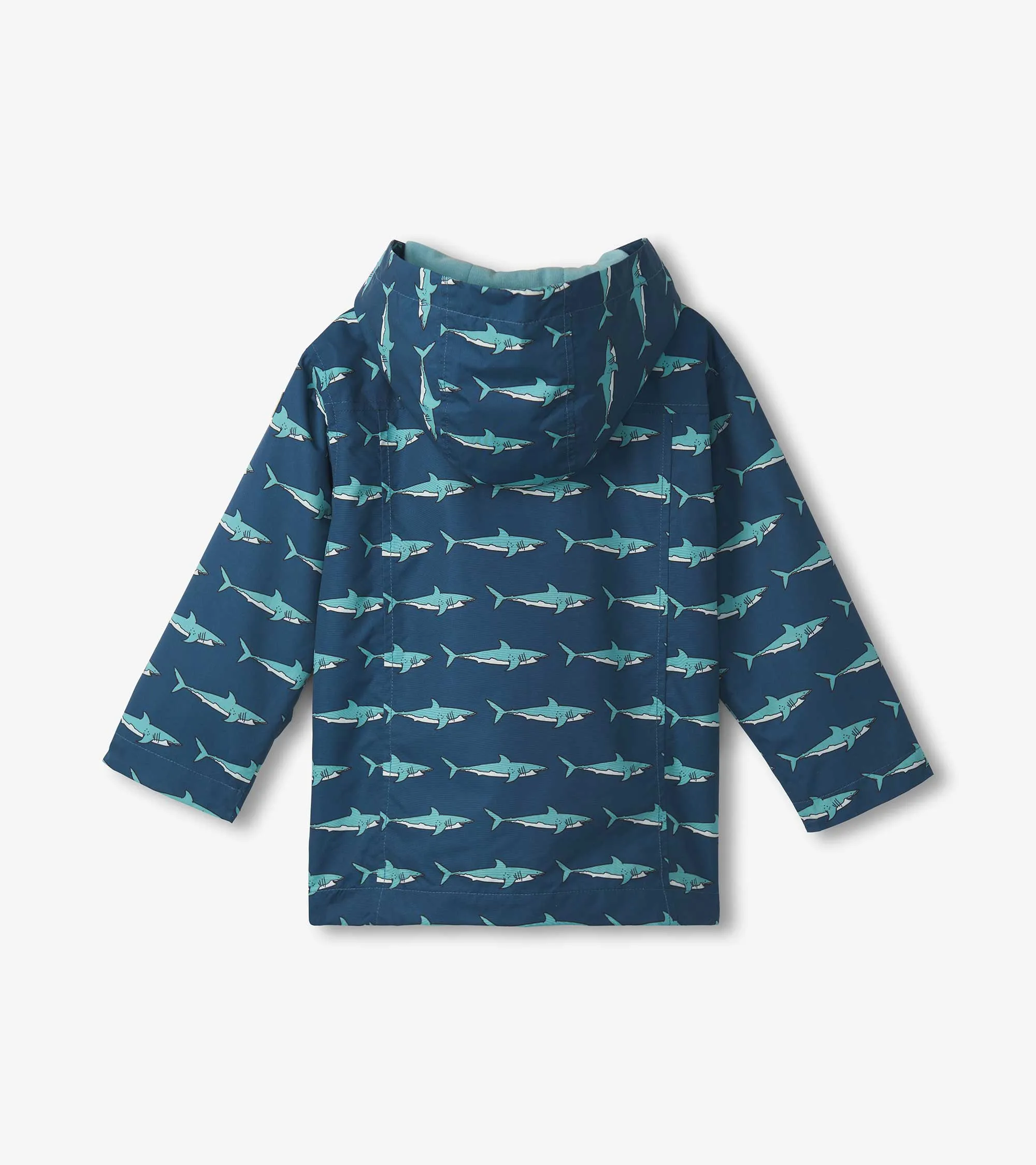 Boys Shark Tank Zip-Up Lightweight Rain Jacket -Hatley
