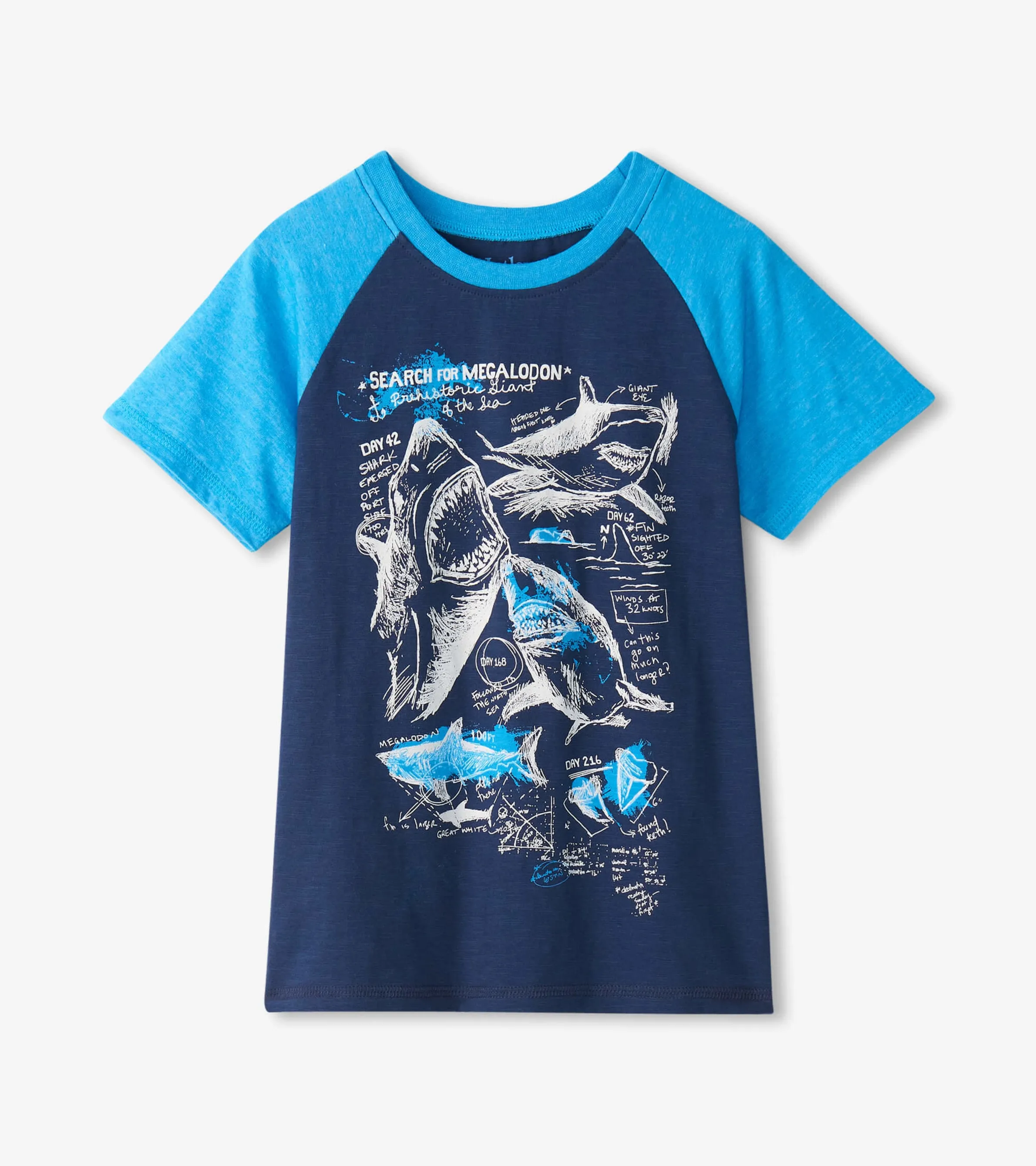 Boys Sharks Raglan T-Shirt -Hatley