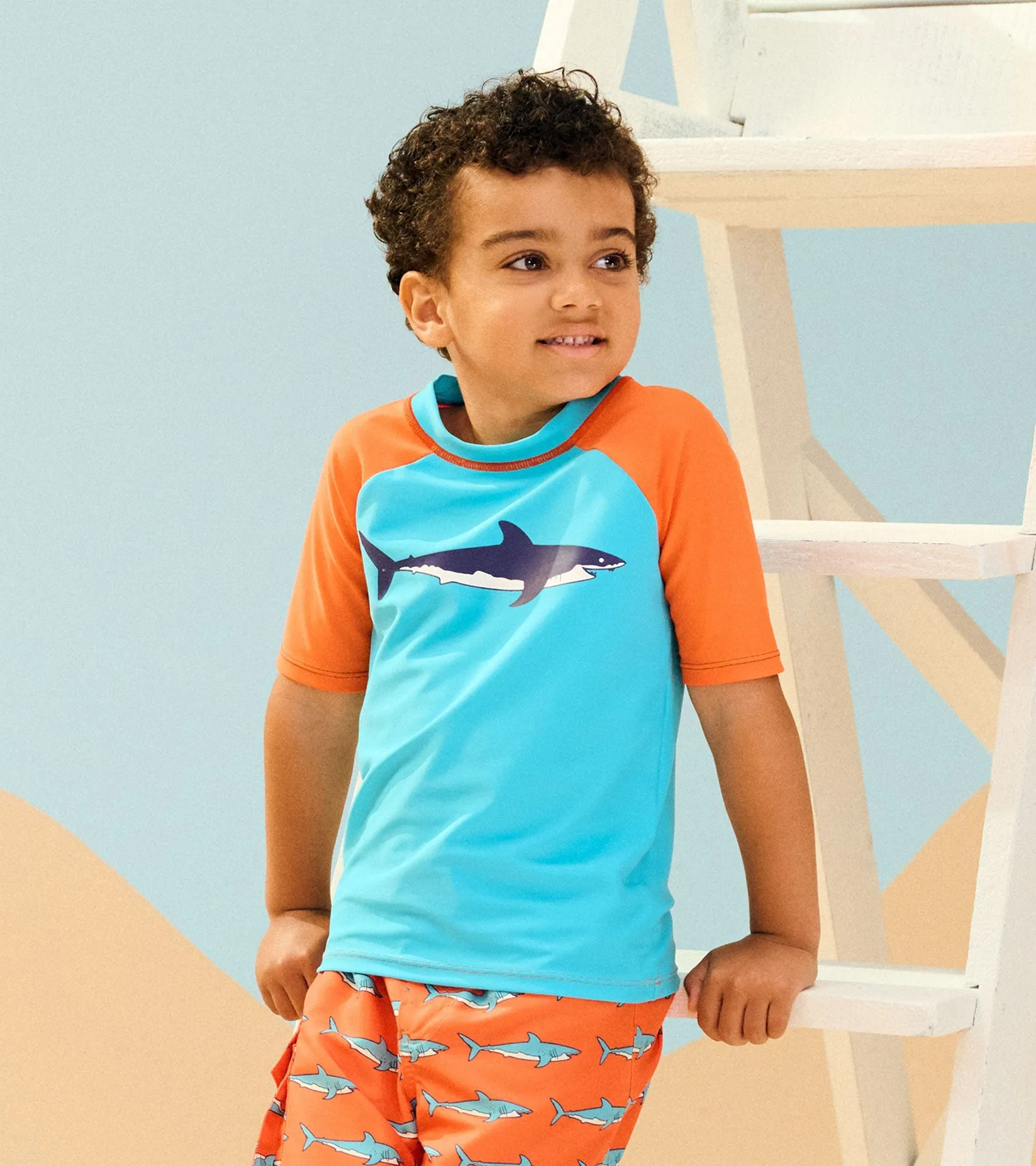 Boys Sharks Short Sleeve Rashguard -Hatley