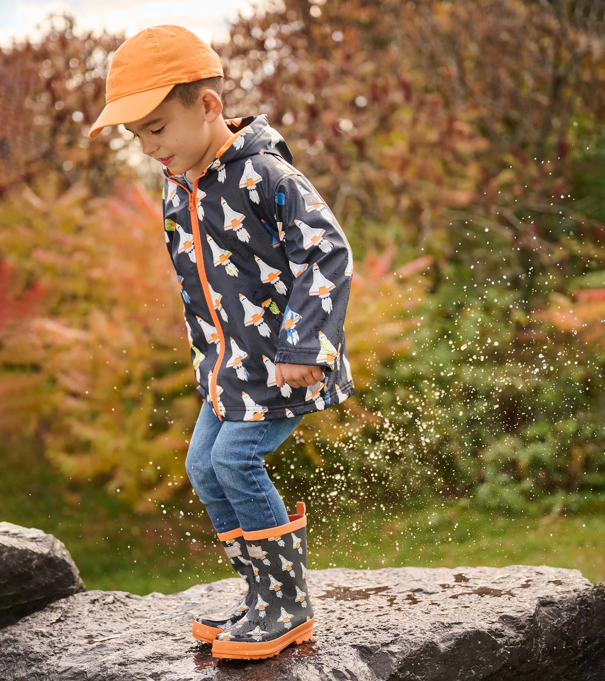 Boys Space Shuttles Matte Rain Boots -Hatley
