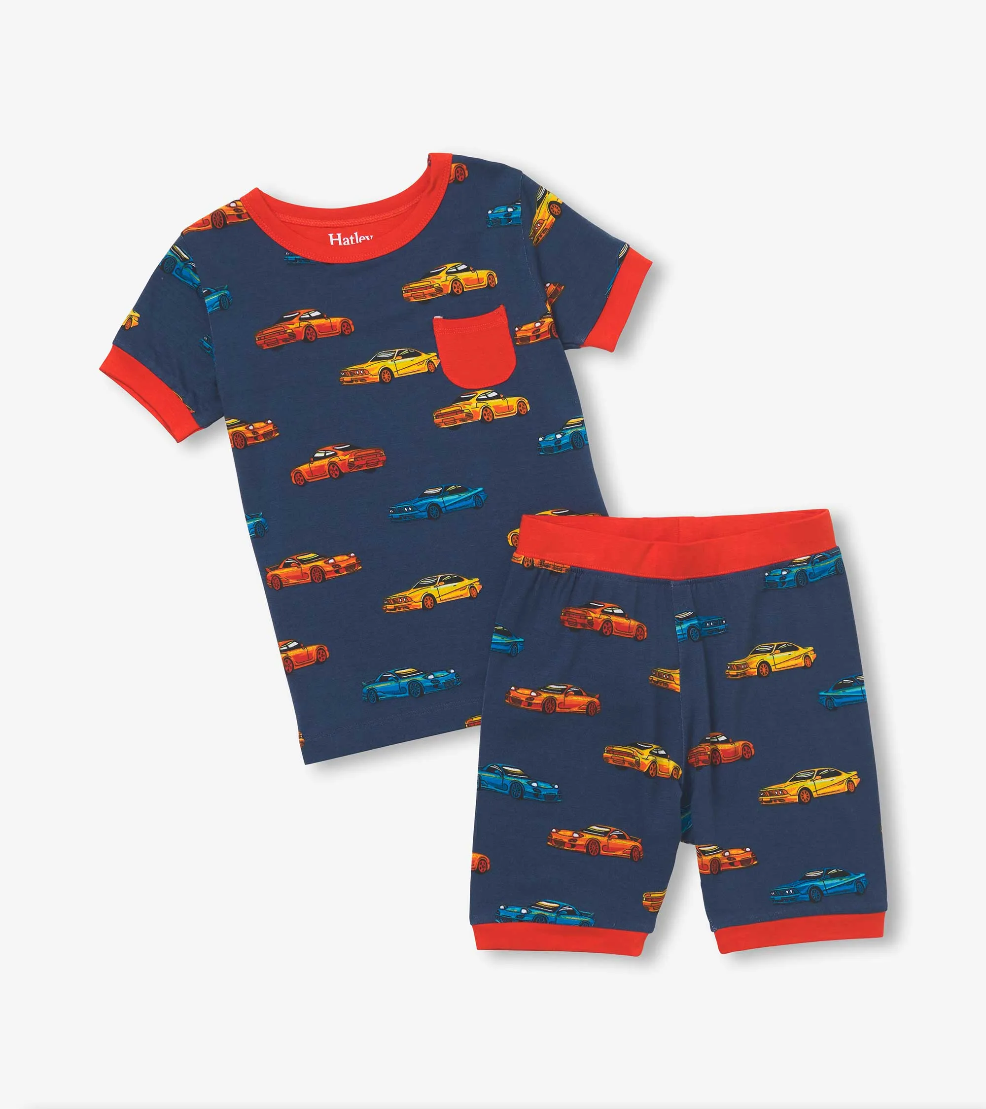 Boys Sport Cars Bamboo Short Pajama Set -Hatley