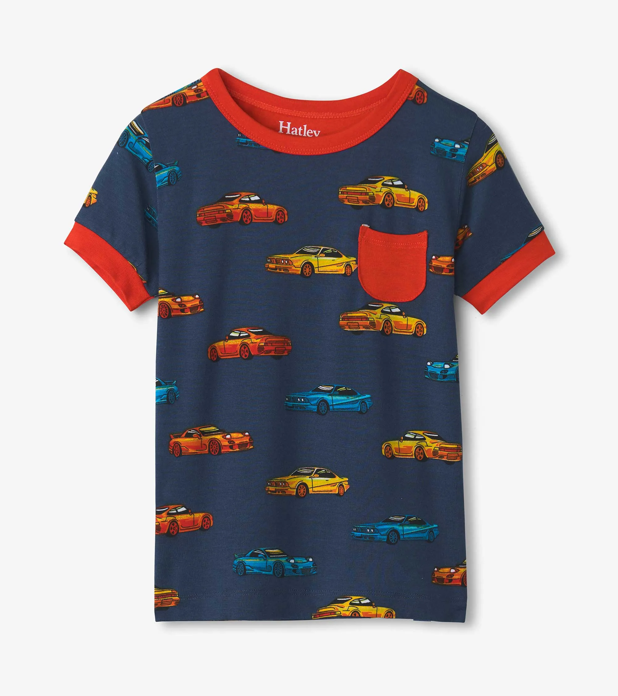 Boys Sport Cars Bamboo Short Pajama Set -Hatley