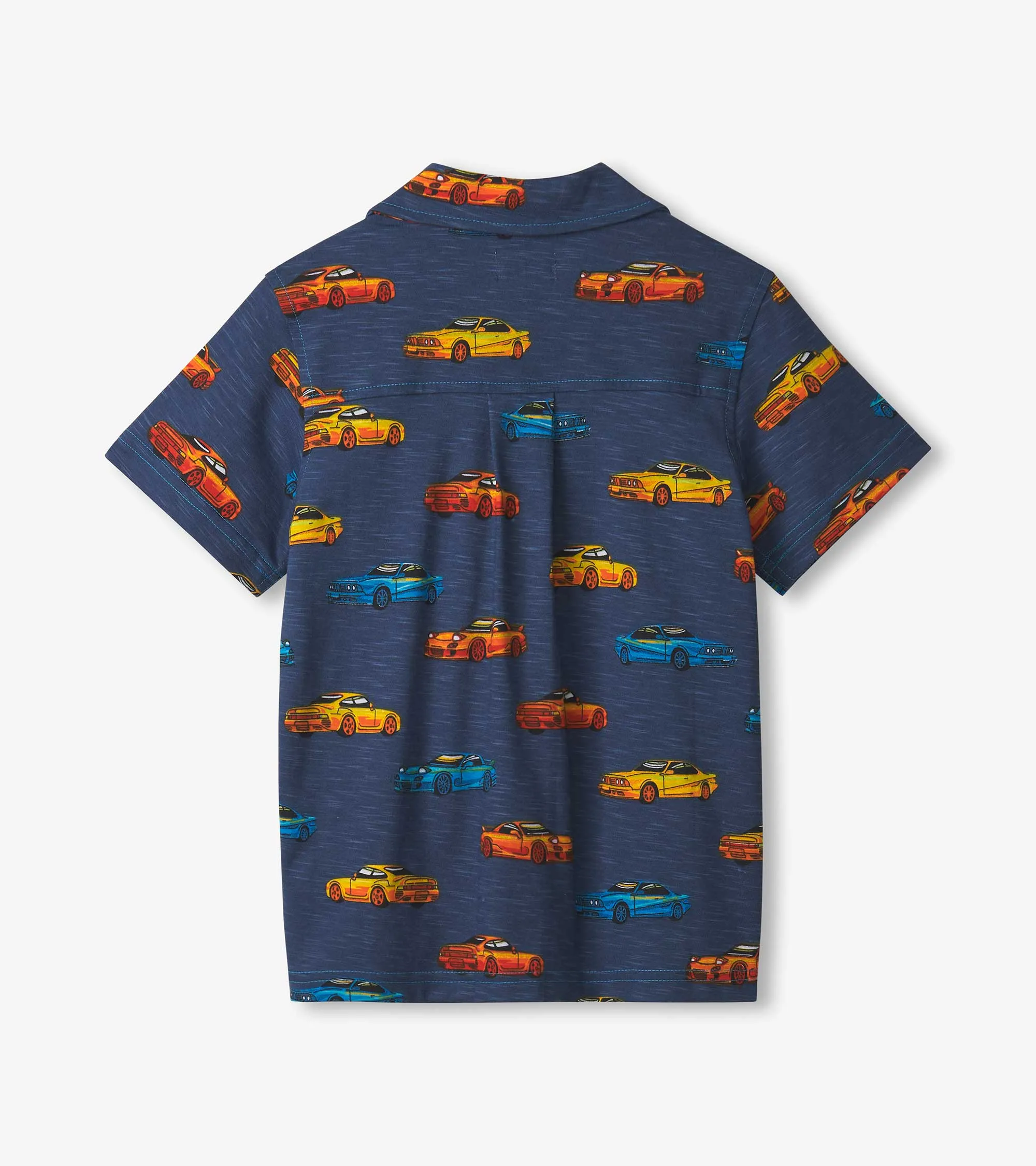 Boys Sport Cars Jersey Button Down -Hatley