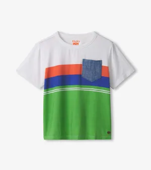 Boys Spring Colour Block Colour Block Bamboo T-Shirt -Hatley