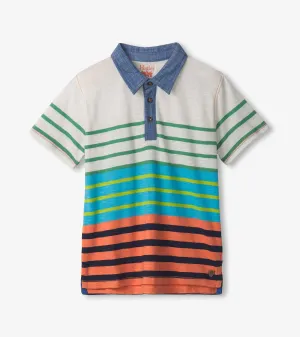 Boys Spring Stripes Polo Tee -Hatley