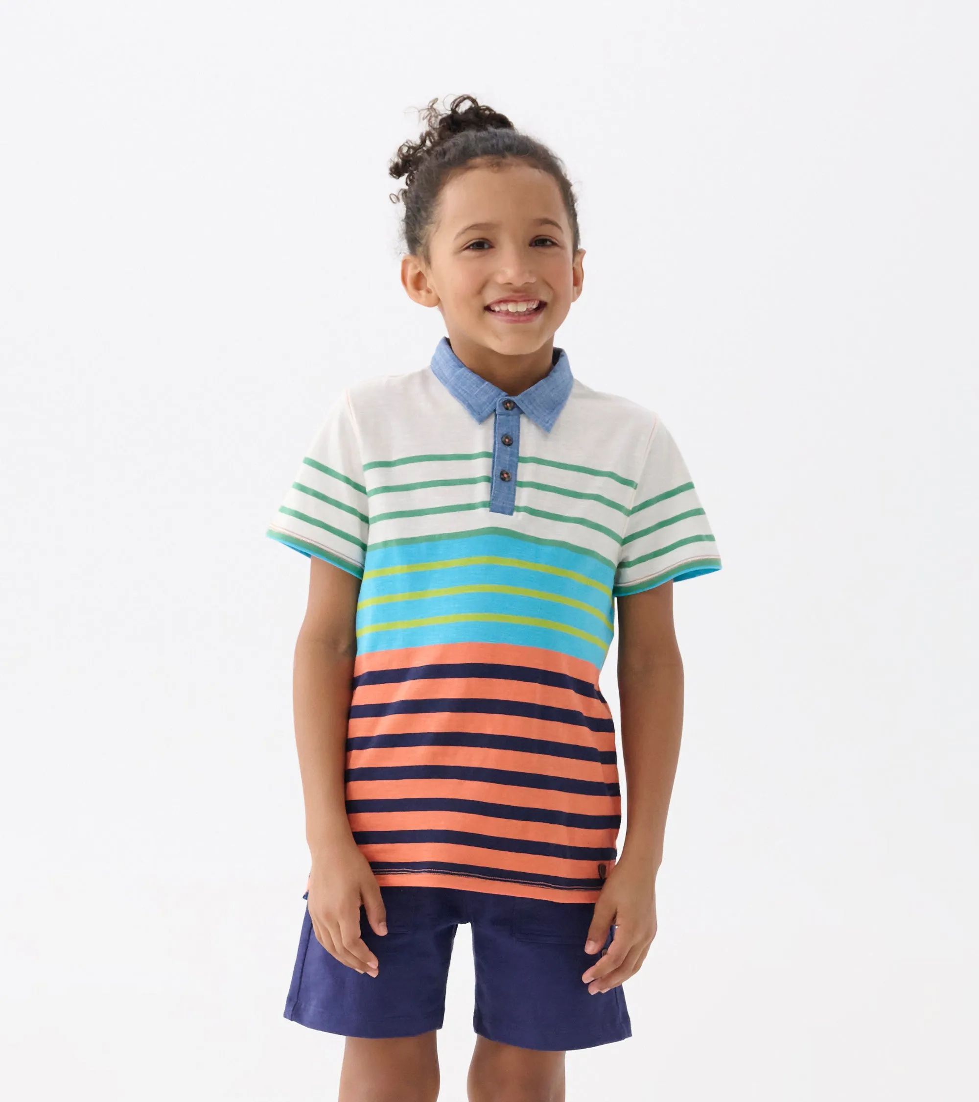 Boys Spring Stripes Polo Tee -Hatley