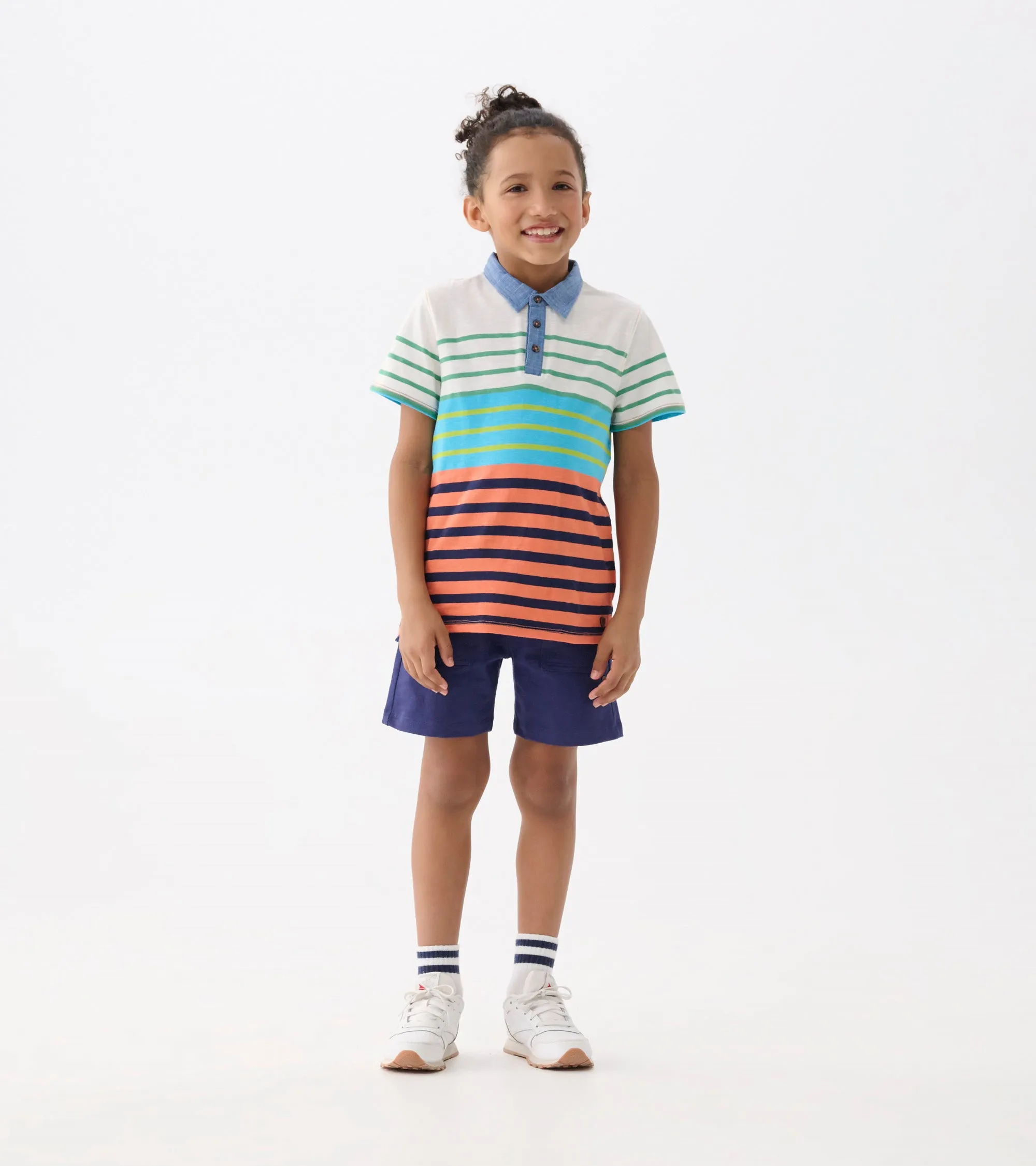 Boys Spring Stripes Polo Tee -Hatley