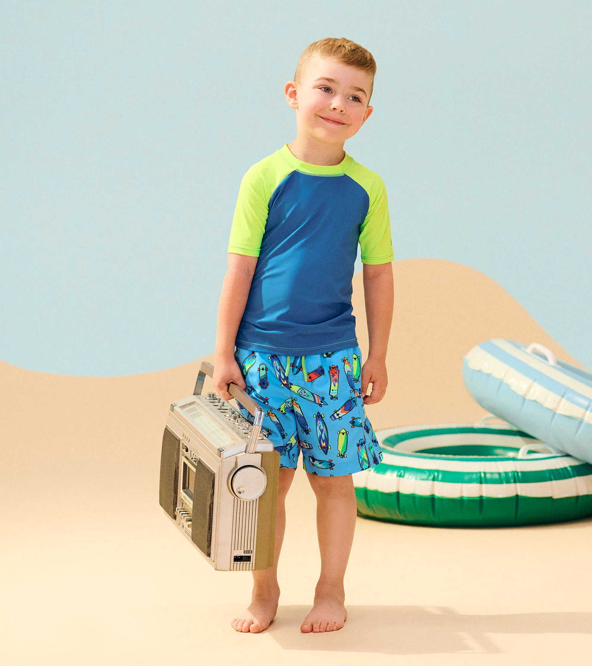 Boys Star Sapphire Short Sleeve Rashguard -Hatley