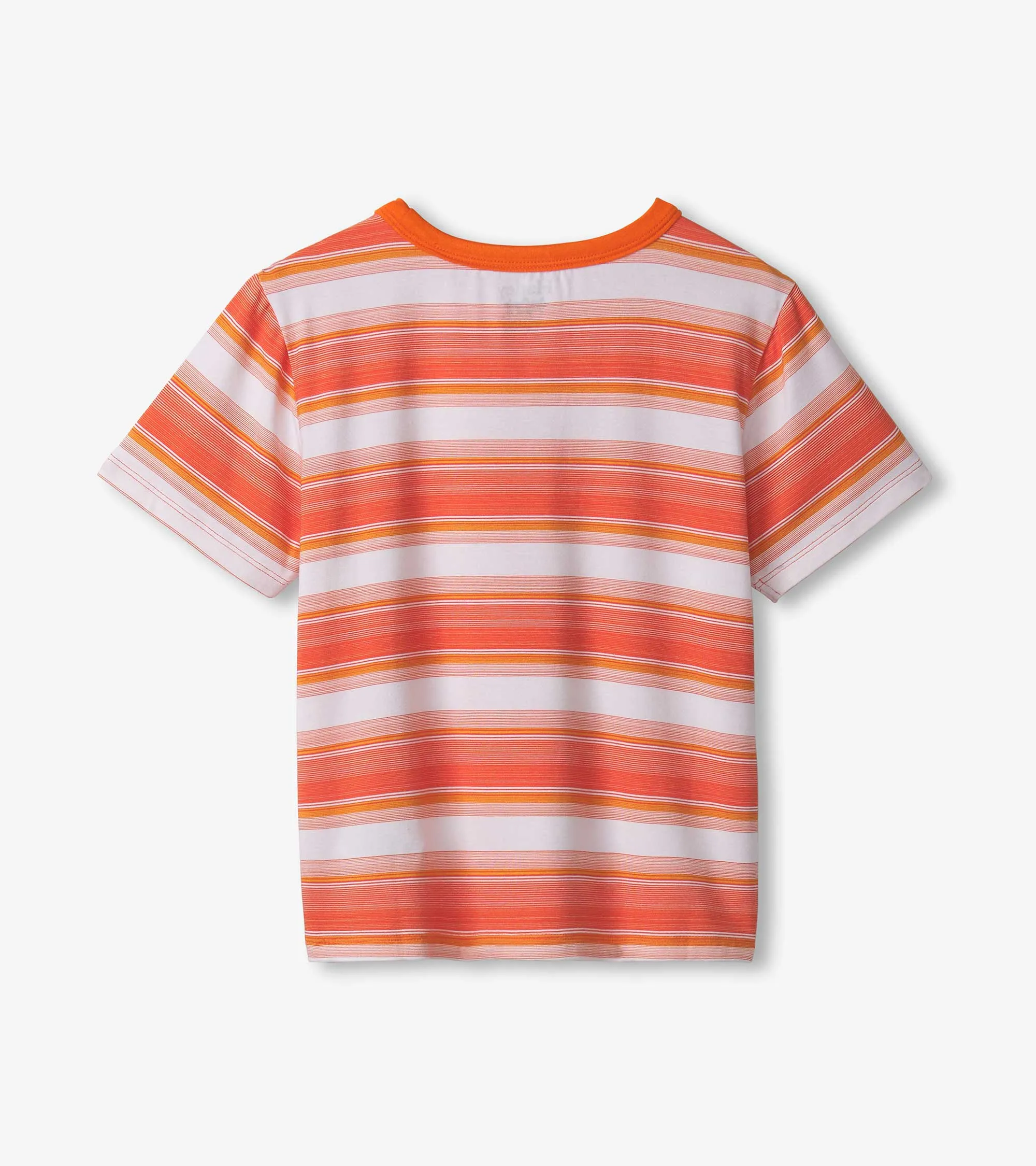 Boys Striiped Orange Bamboo Tee -Hatley