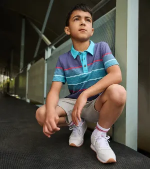 Boys Striped Blue Polo Tee -Hatley