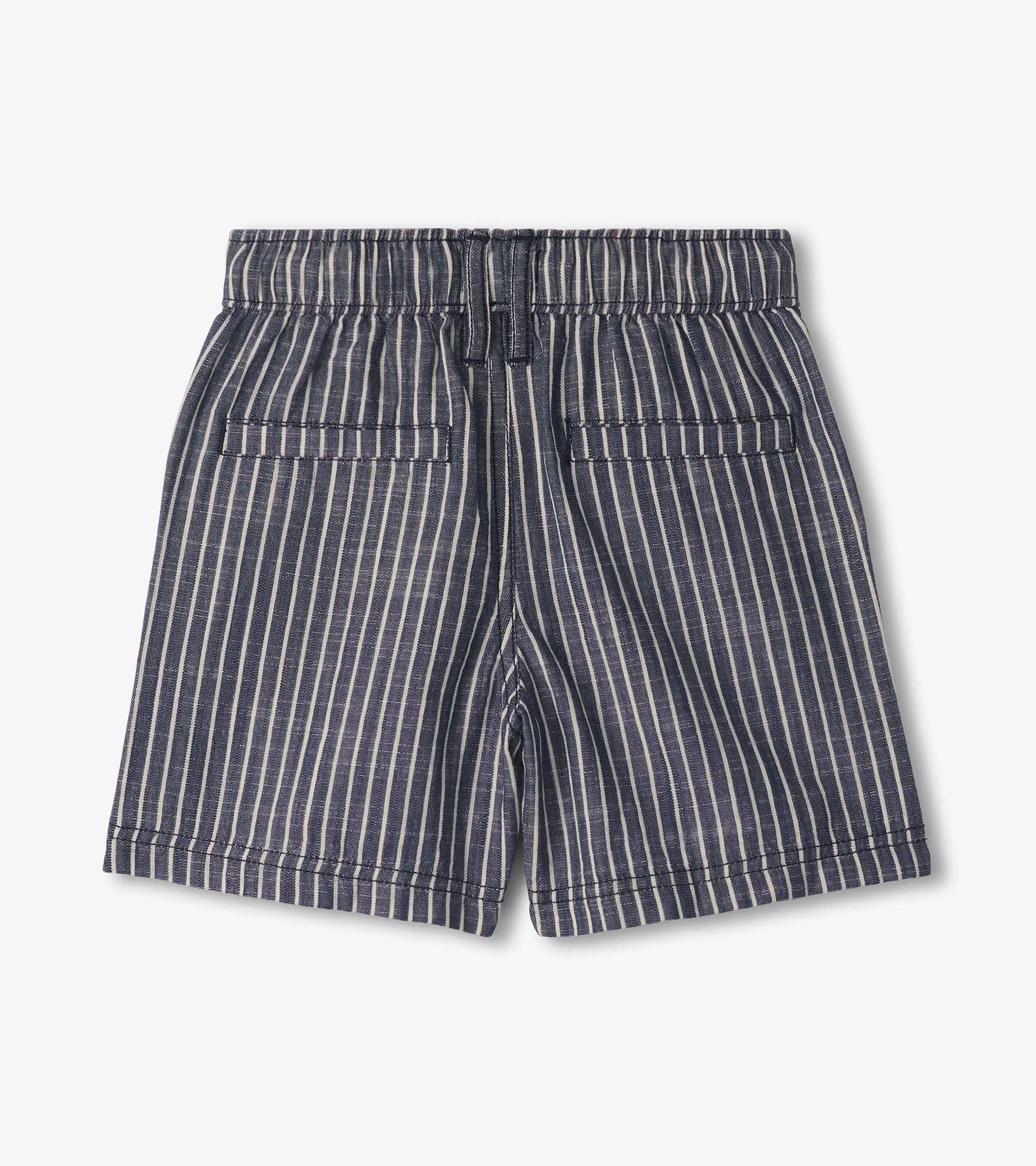 Boys Striped Blue Woven Shorts -Hatley
