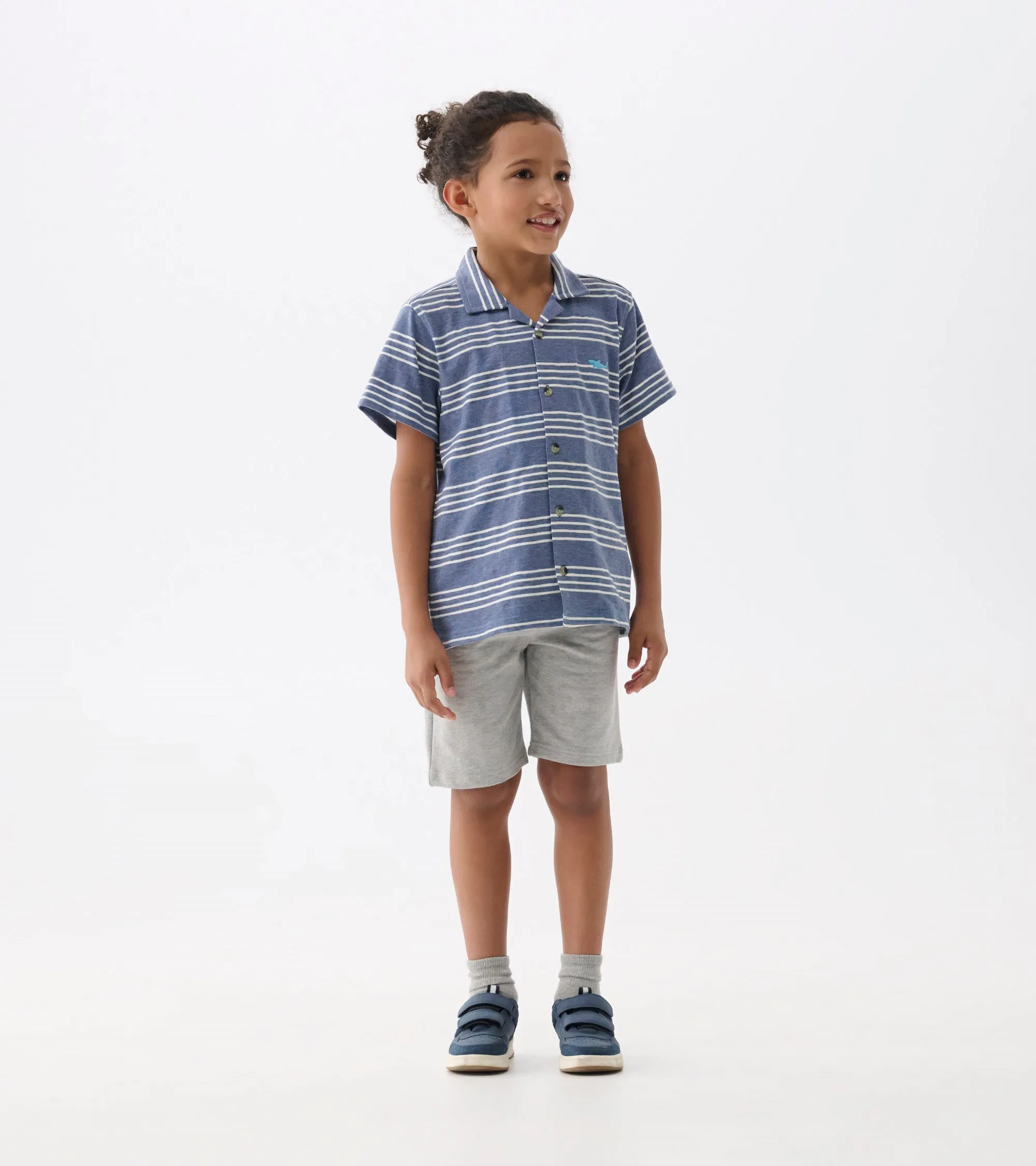 Boys Striped Nautical Jersey Button Down -Hatley