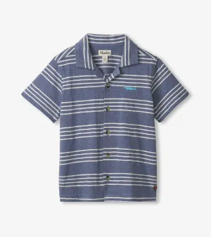 Boys Striped Nautical Jersey Button Down -Hatley