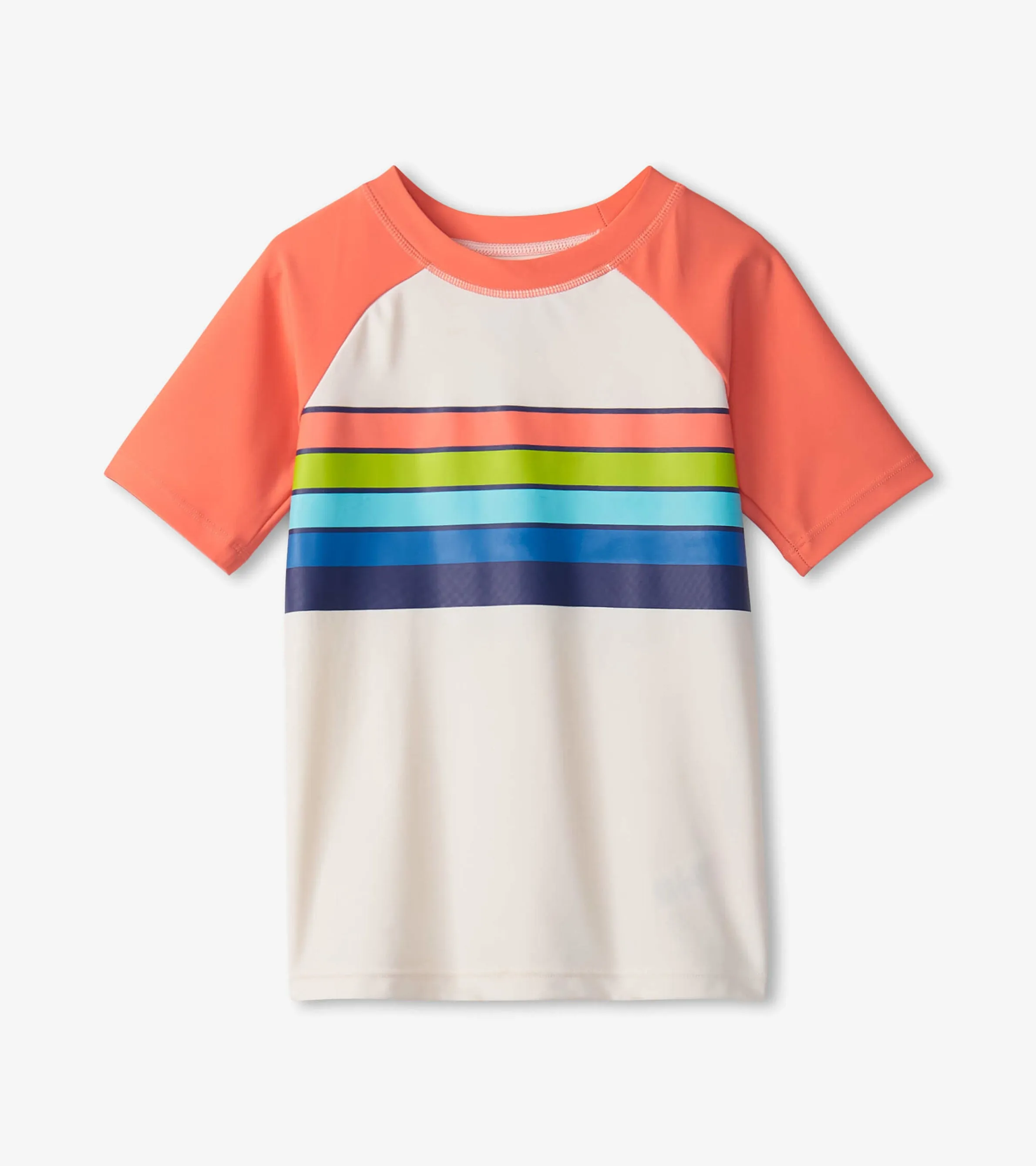 Boys Surfer Stripes Short Sleeve Rashguard -Hatley