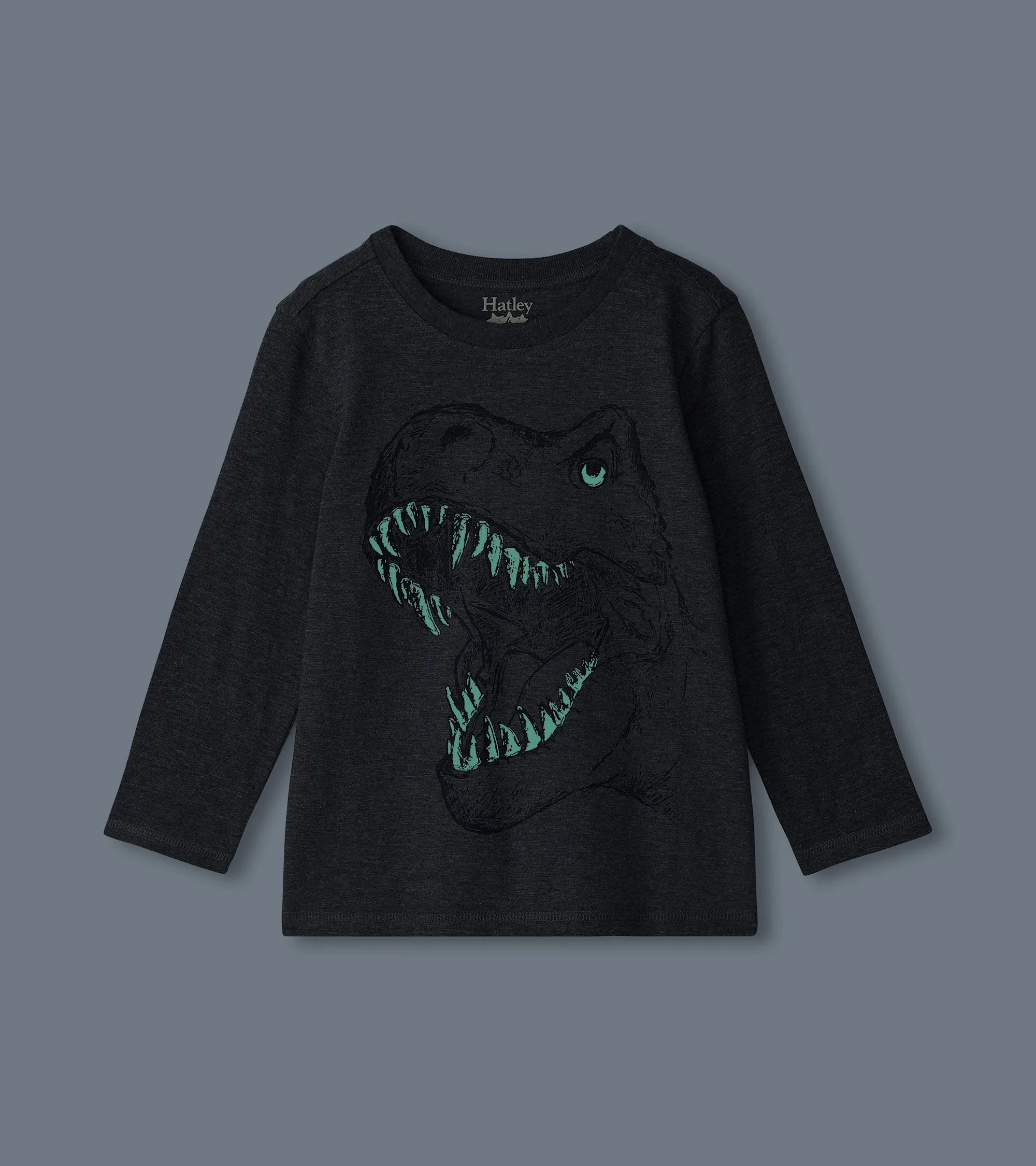 Boys T-Rex Glow in the Dark Long Sleeve T-Shirt -Hatley