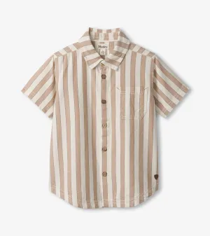 Boys Thatched Stripes Button Down Shirt -Hatley
