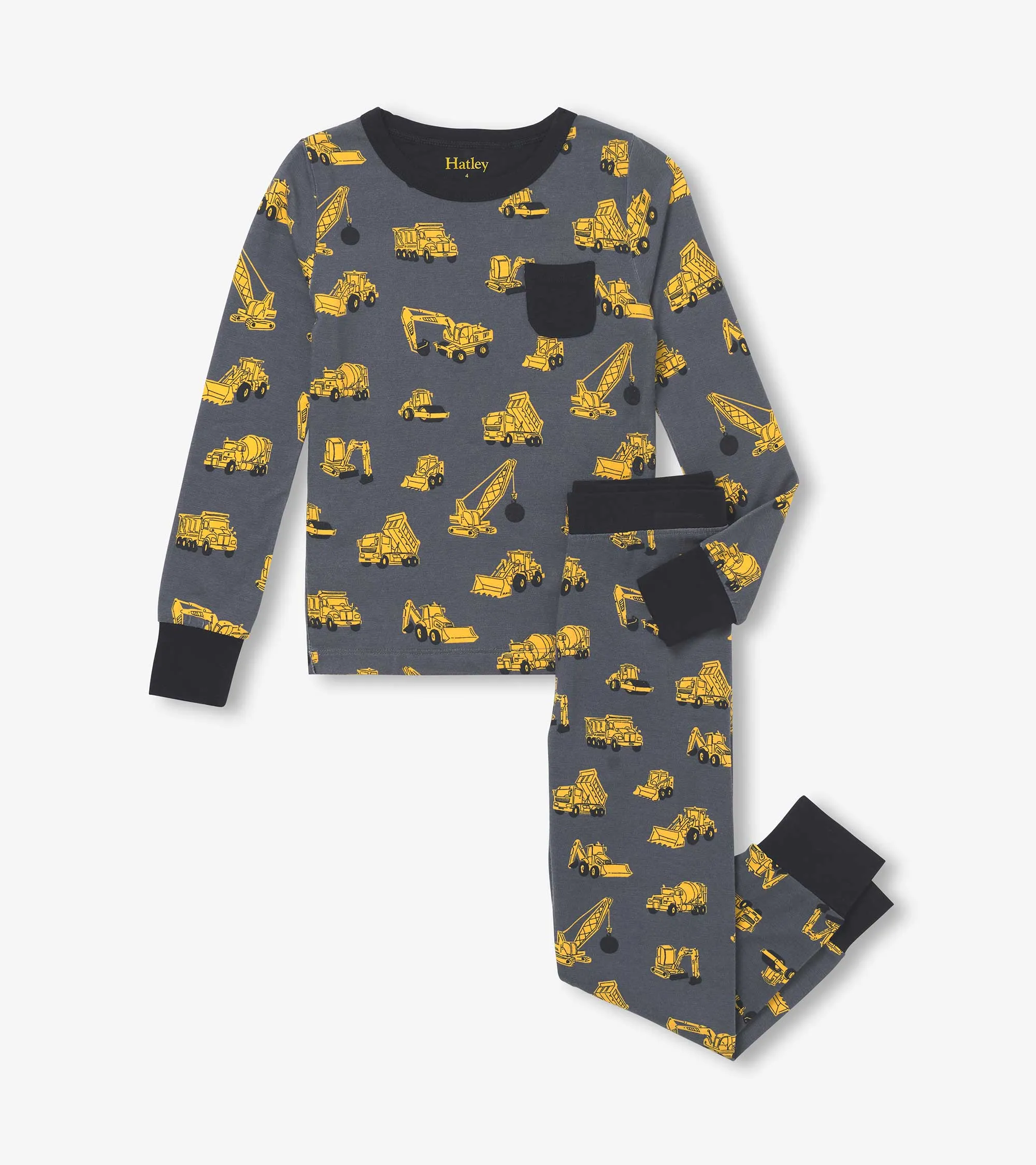 Boys Under Construction Bamboo Pajama Set -Hatley