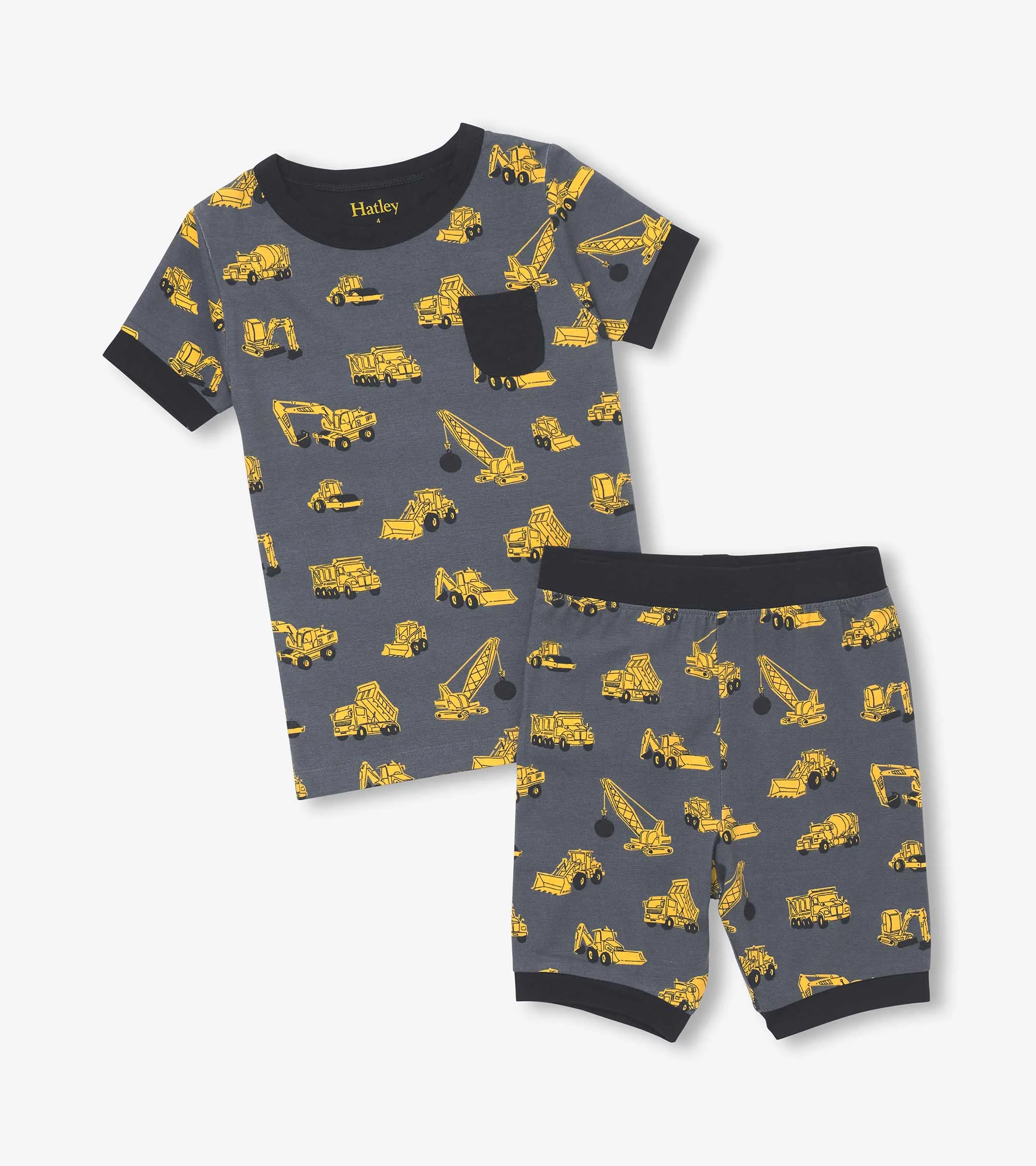 Boys Under Construction Bamboo Short Pajama Set -Hatley