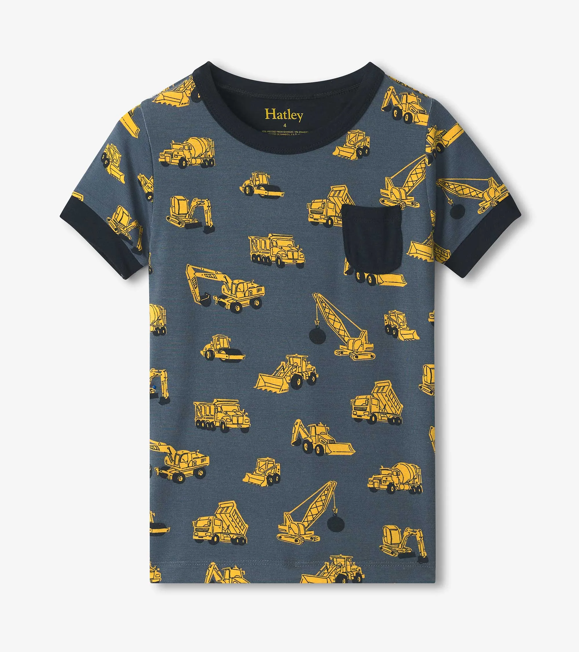 Boys Under Construction Bamboo Short Pajama Set -Hatley