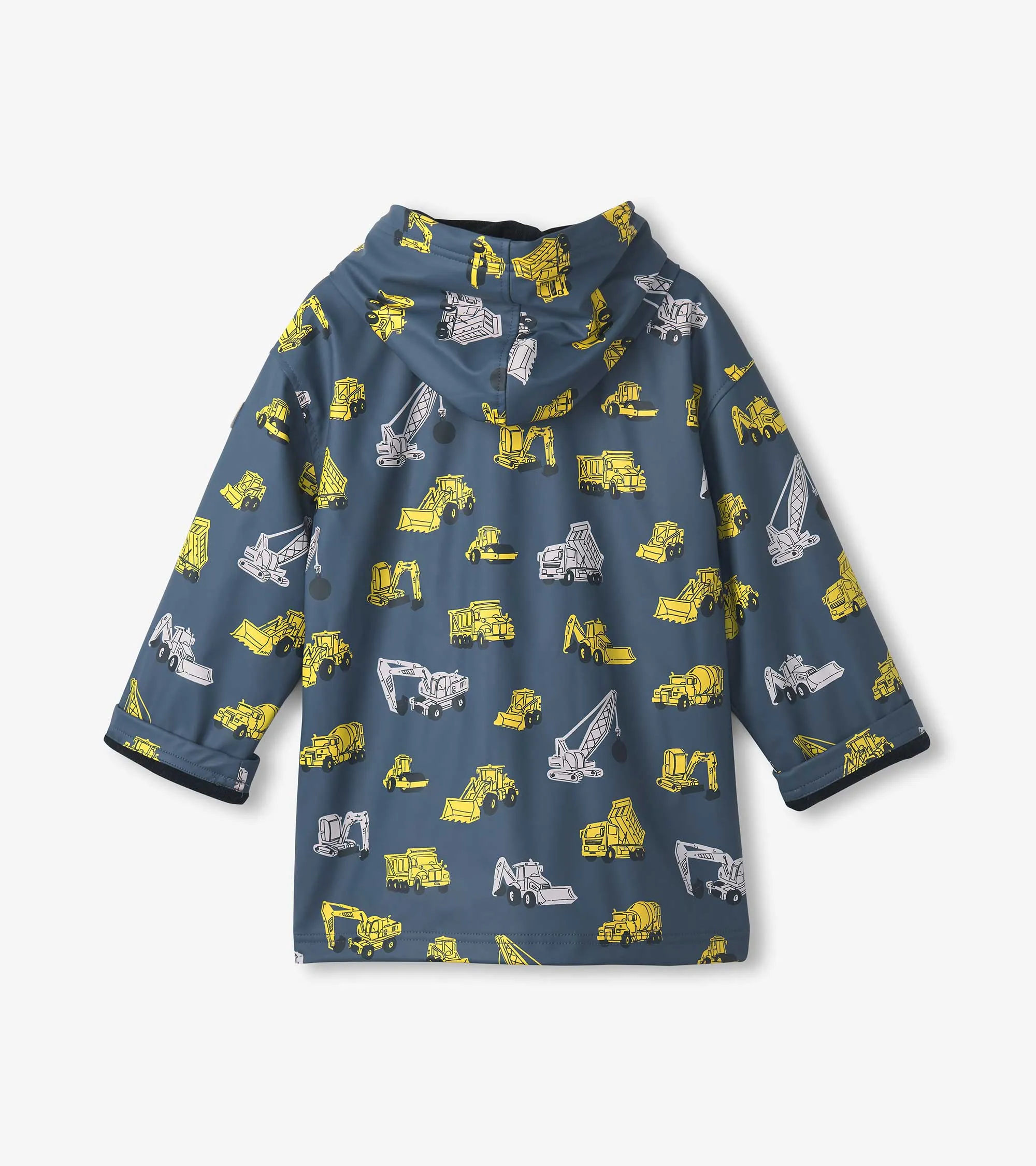 Boys Under Construction Zip-Up Rain Jacket -Hatley
