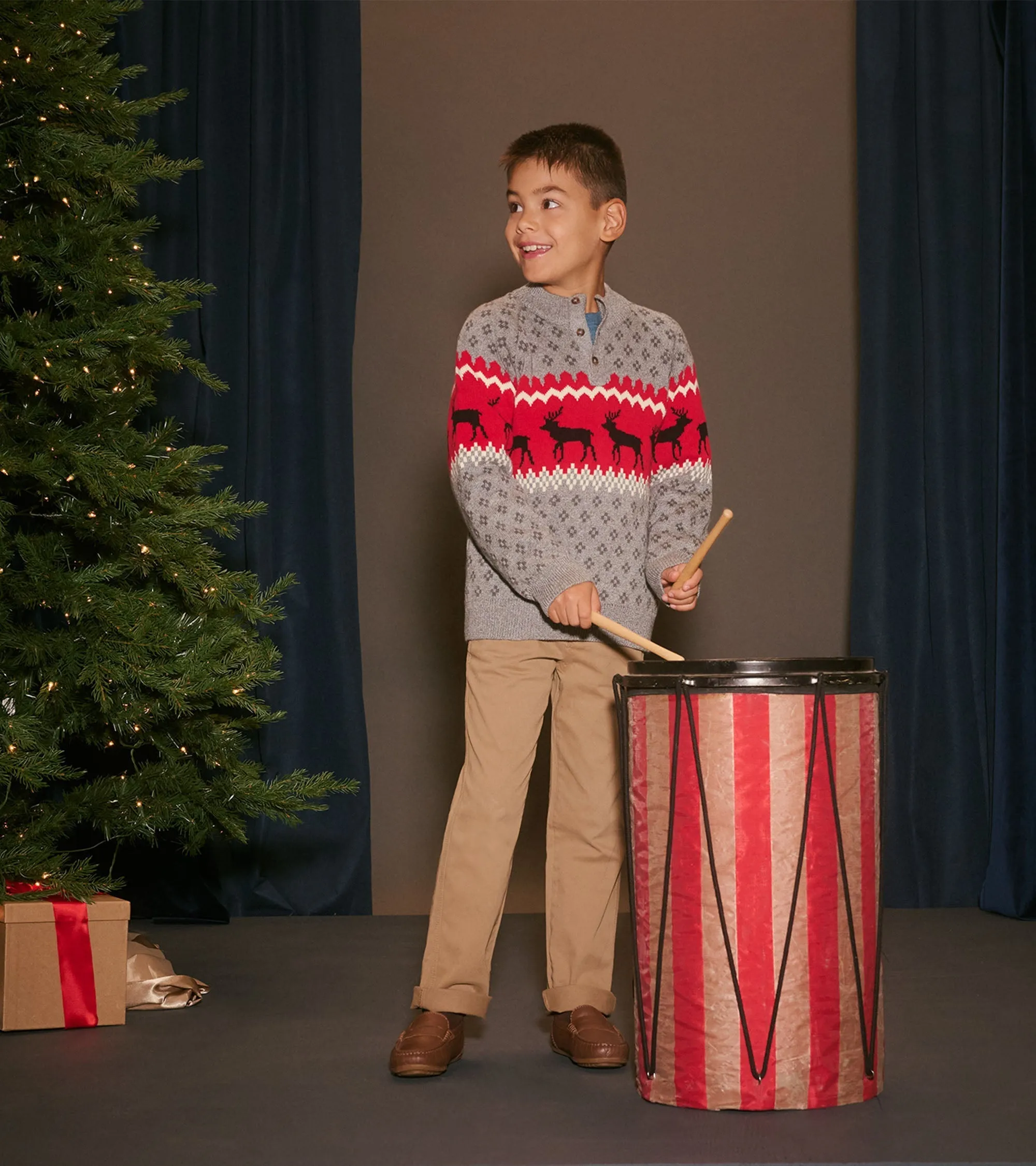 Boys Winter Elks Mockneck Sweater -Hatley