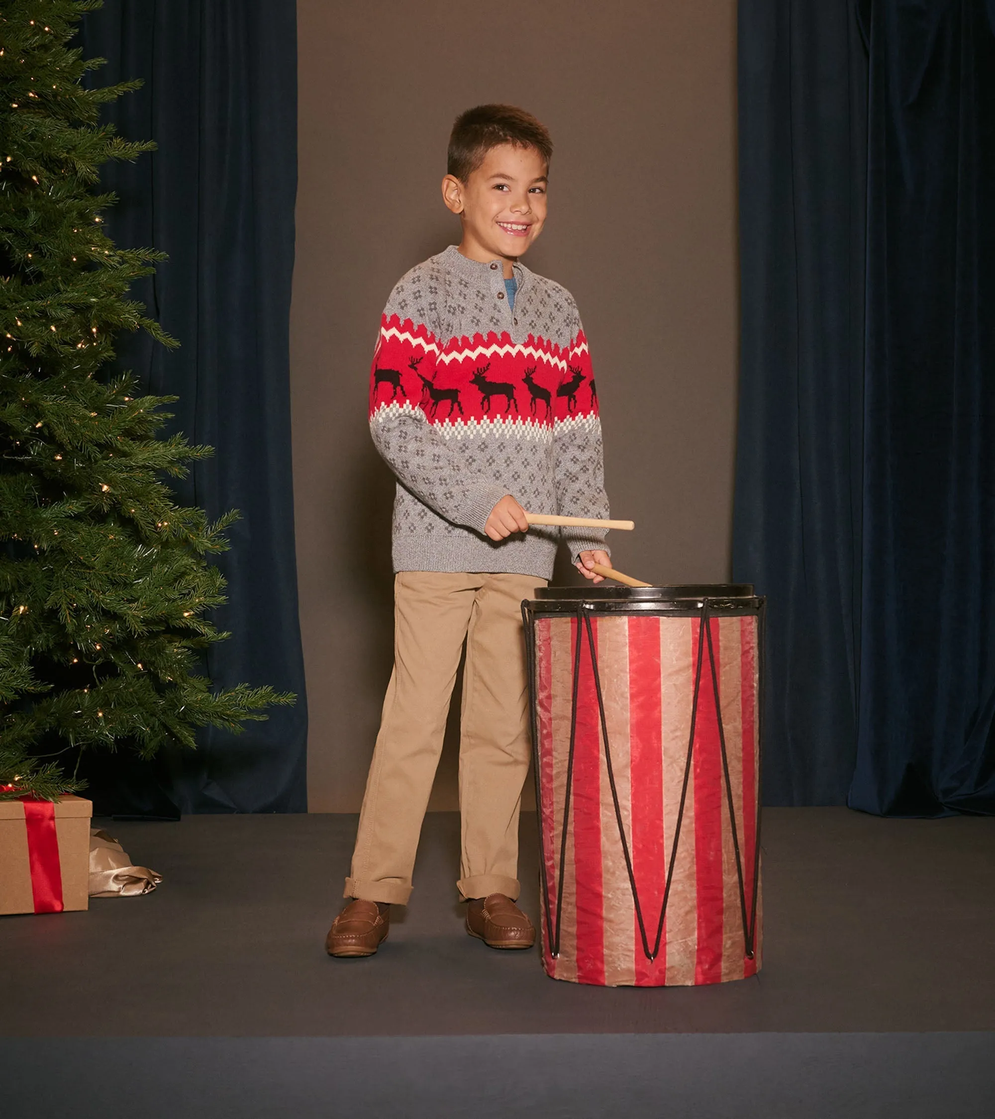 Boys Winter Elks Mockneck Sweater -Hatley