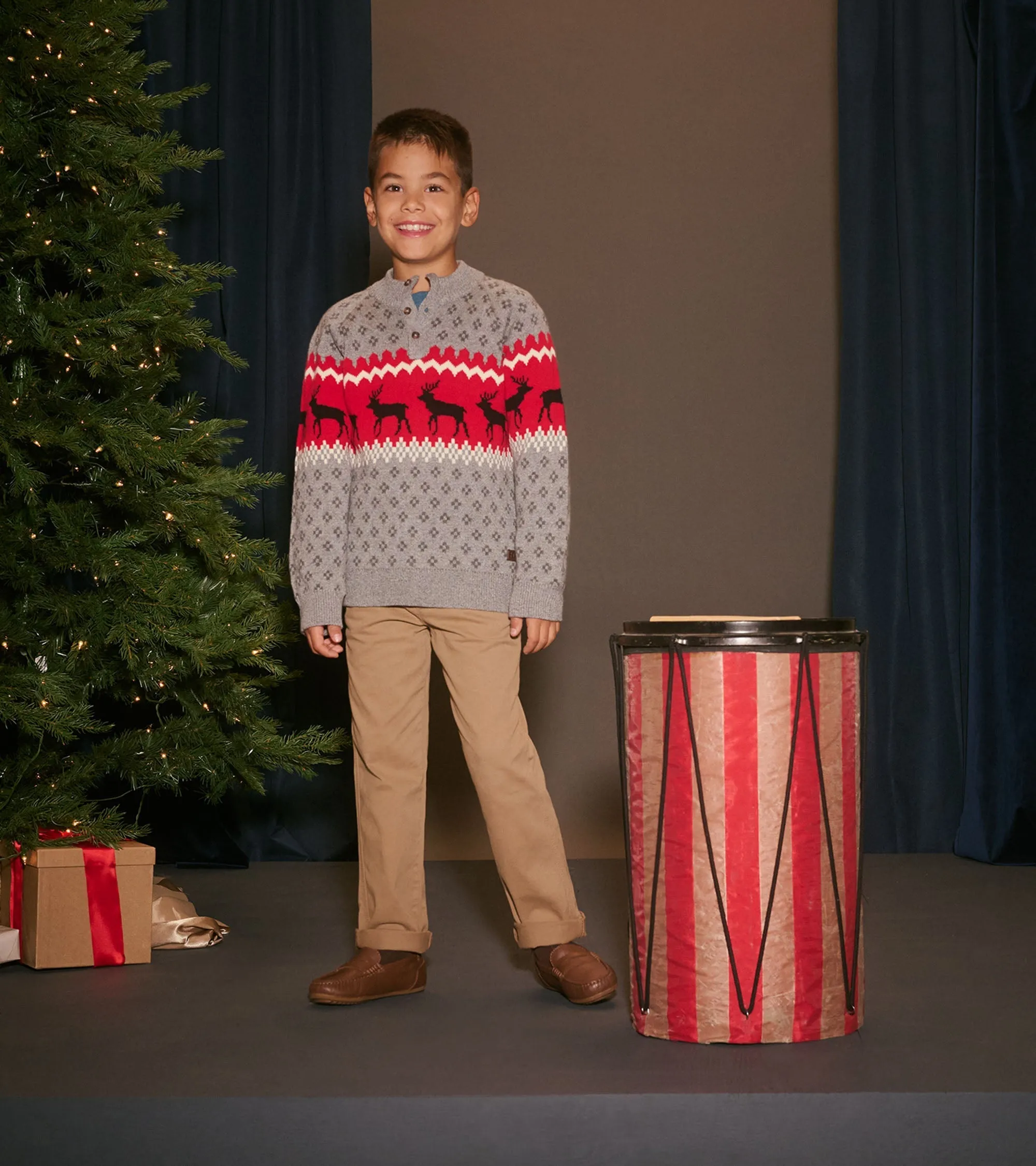 Boys Winter Elks Mockneck Sweater -Hatley