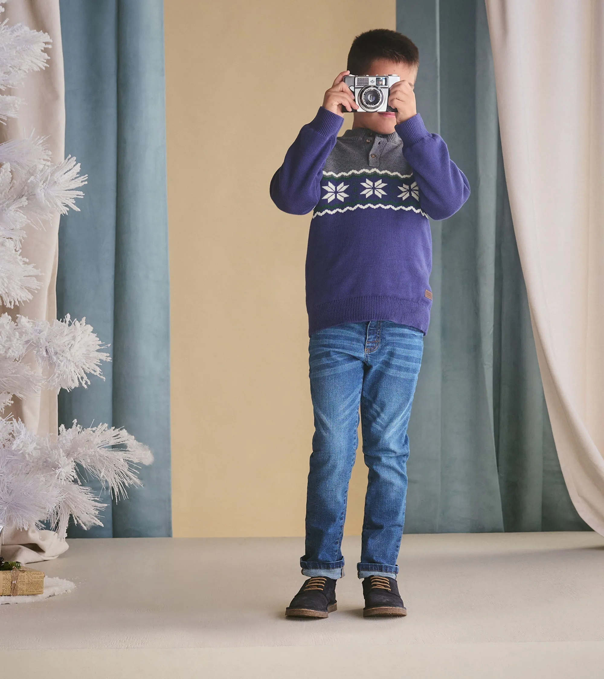 Boys Winter Knit Mockneck Sweater -Hatley