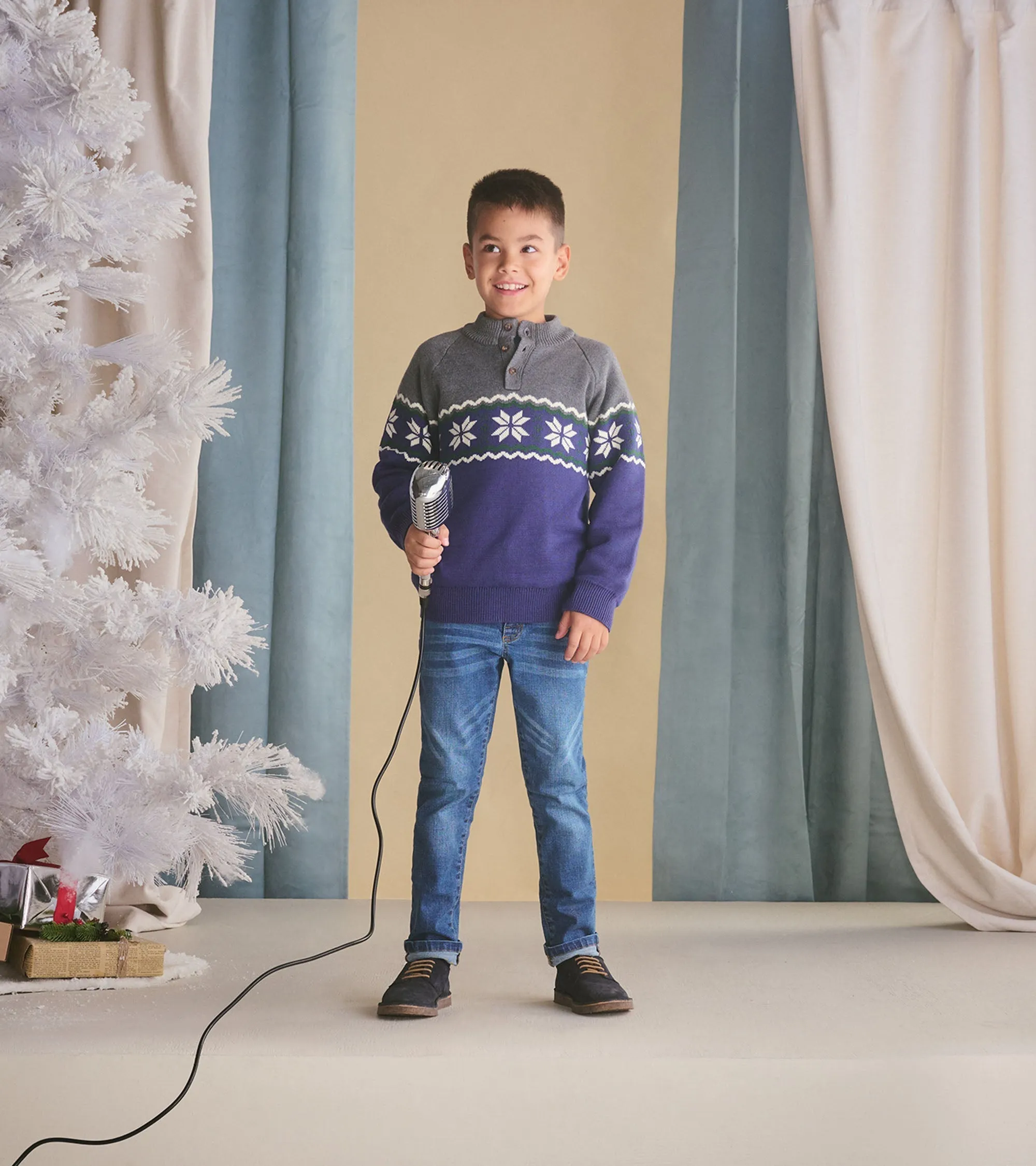 Boys Winter Knit Mockneck Sweater -Hatley