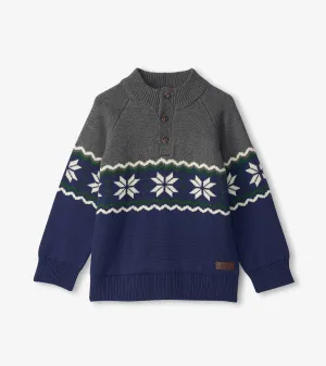 Boys Winter Knit Mockneck Sweater -Hatley