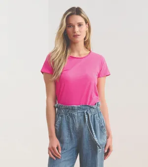 Braided Neck Tee - Fuschia -Hatley